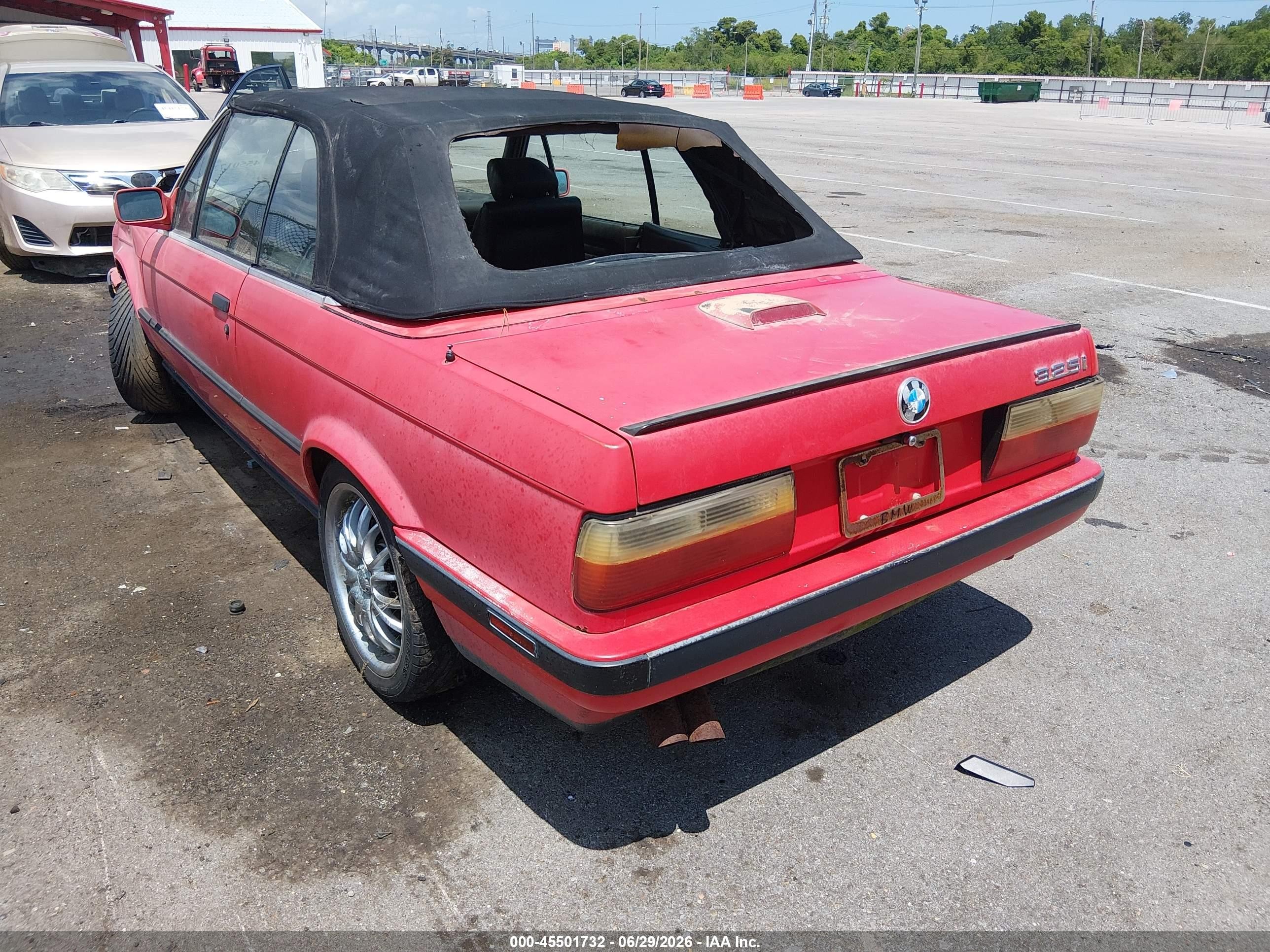 1991 Bmw 325 Ic Automatic Black vin: WBABB2318MEC24886