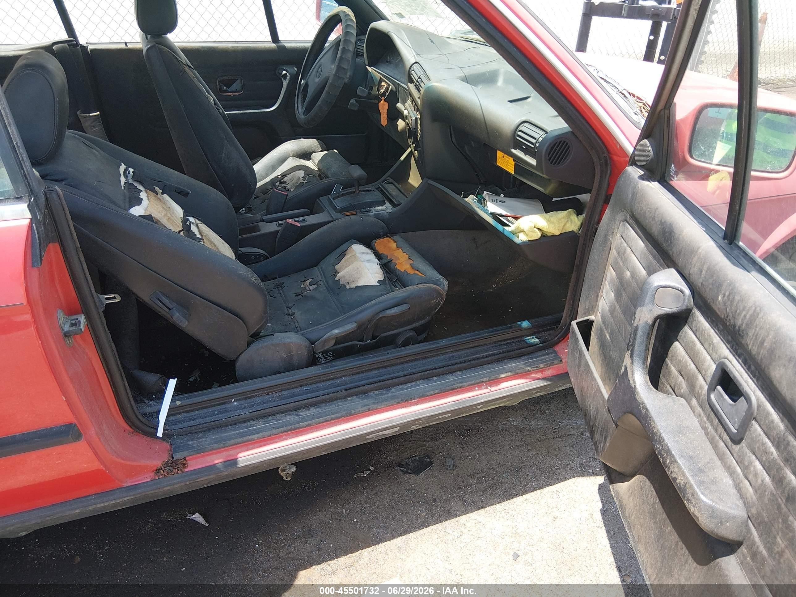 1991 Bmw 325 Ic Automatic Black vin: WBABB2318MEC24886