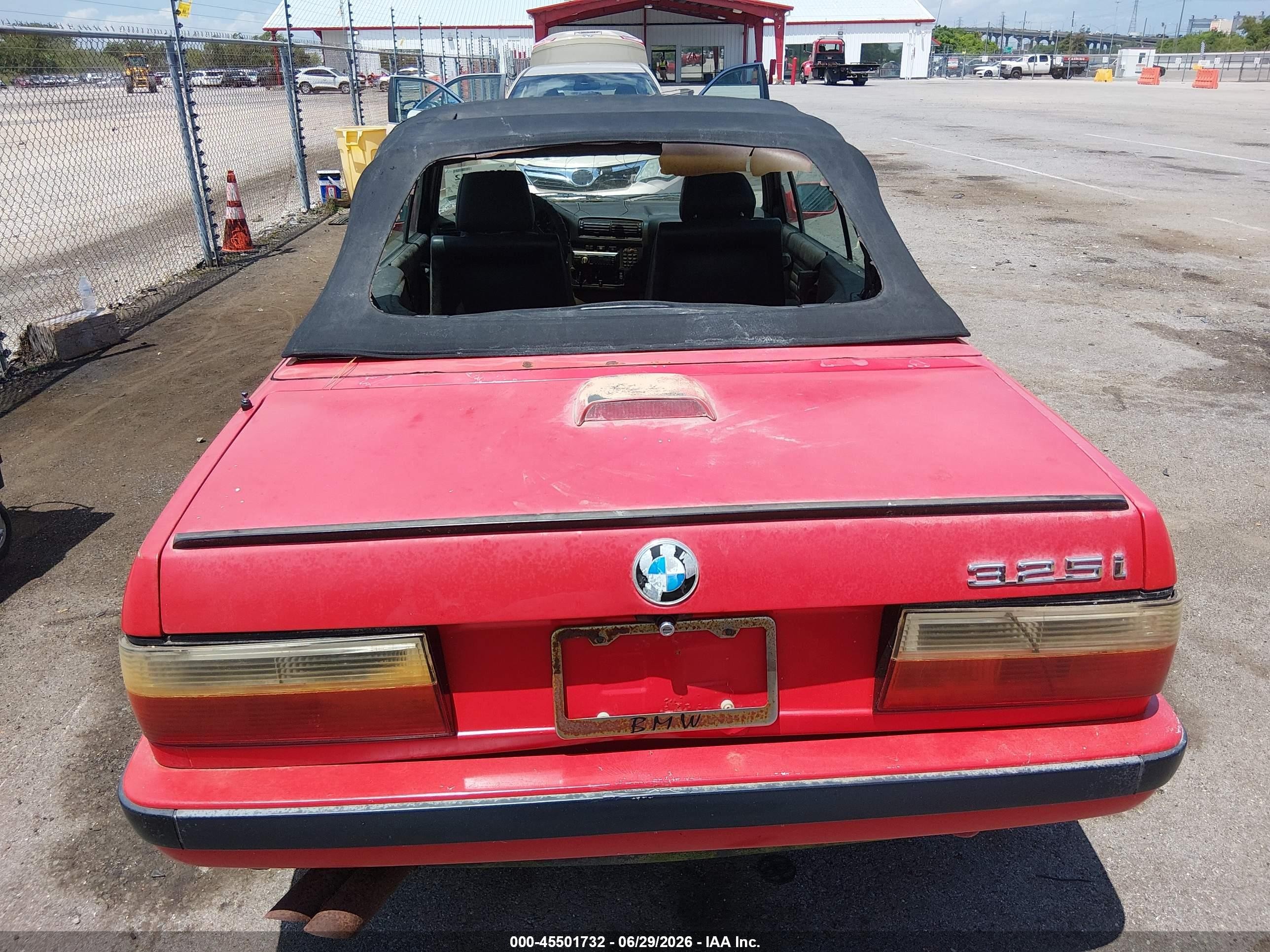 1991 Bmw 325 Ic Automatic Black vin: WBABB2318MEC24886