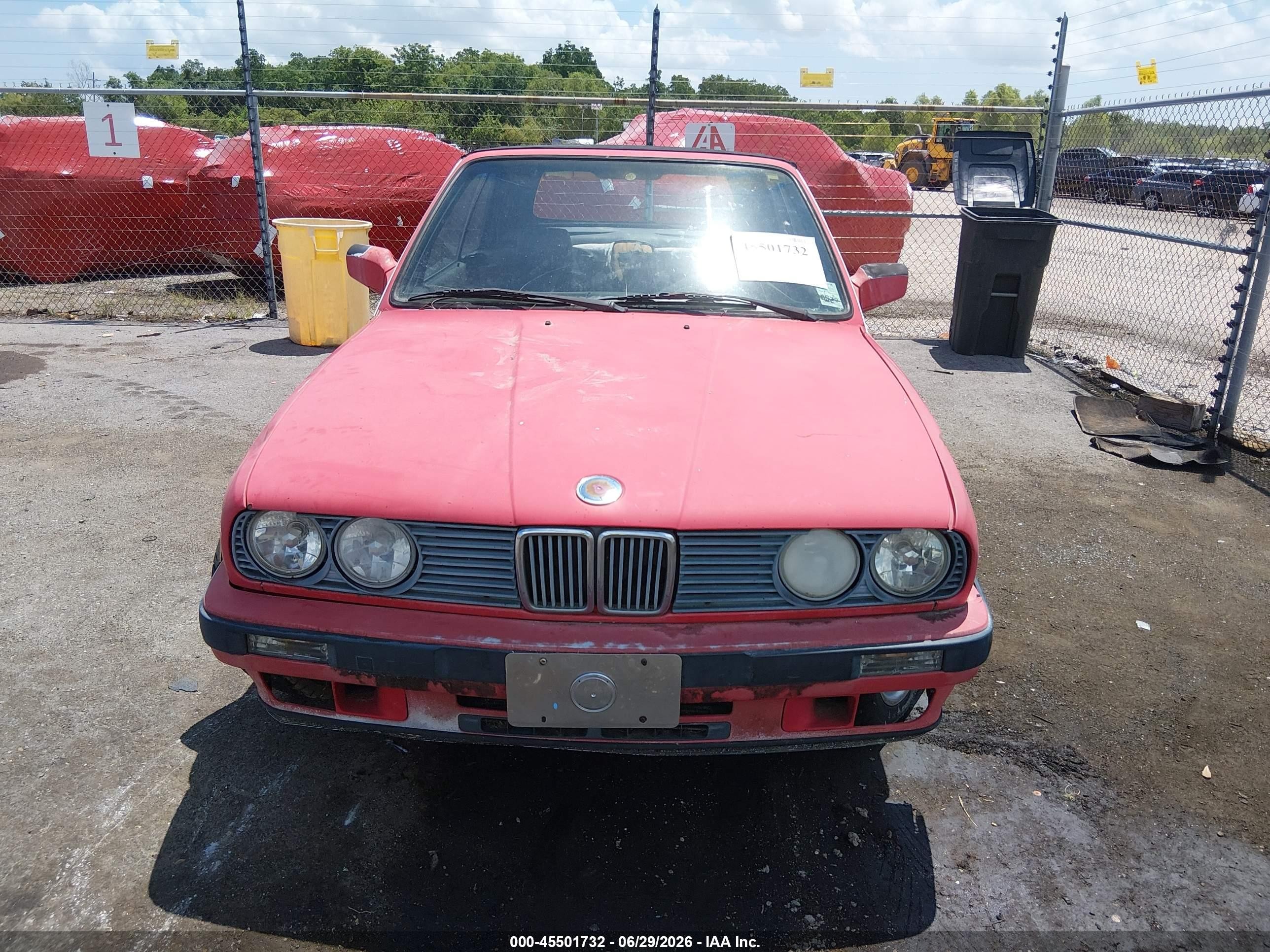 1991 Bmw 325 Ic Automatic Black vin: WBABB2318MEC24886