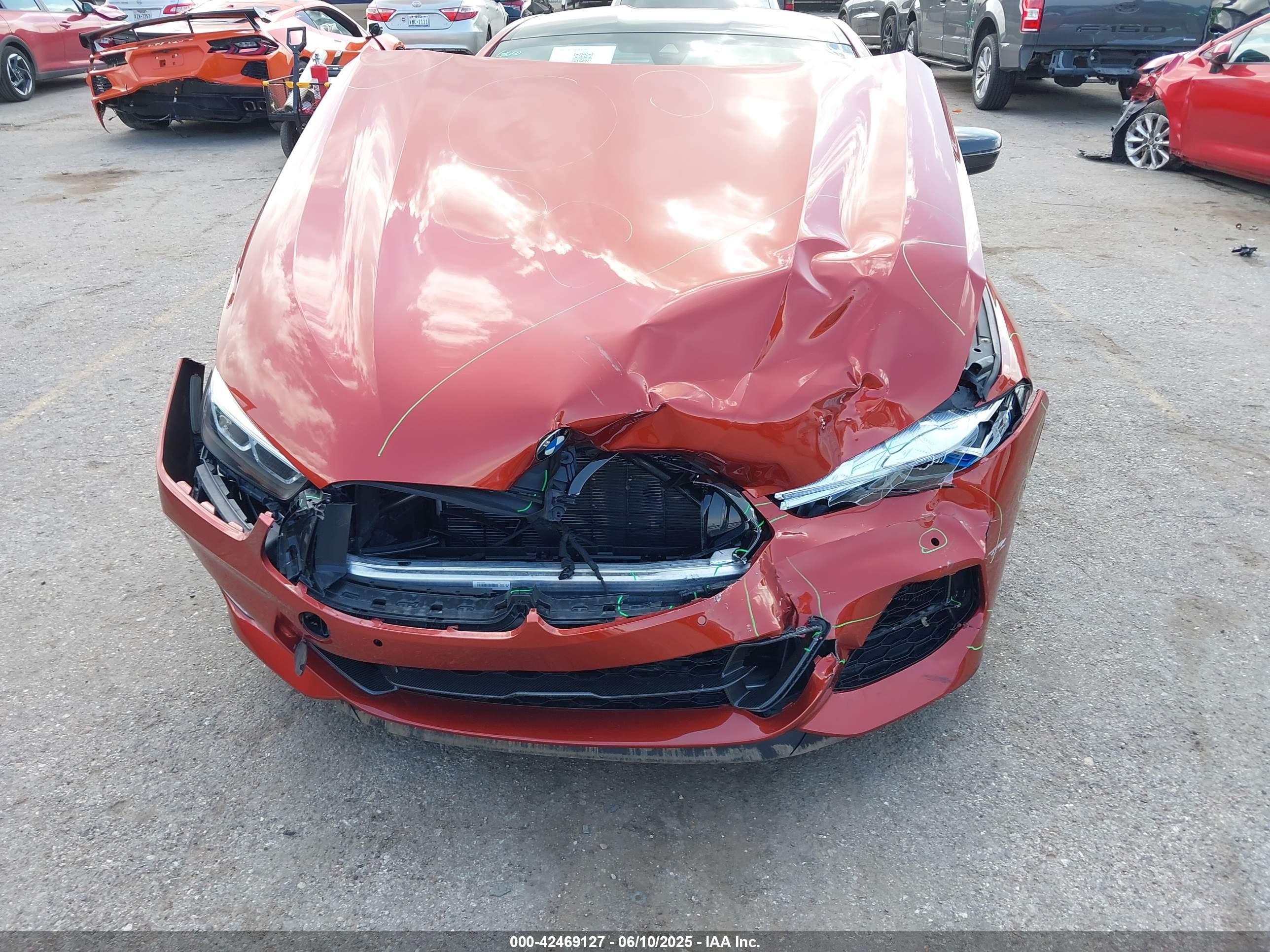 2022 Bmw M850i Xdrive Orange vin: WBABC4C05NCH21665