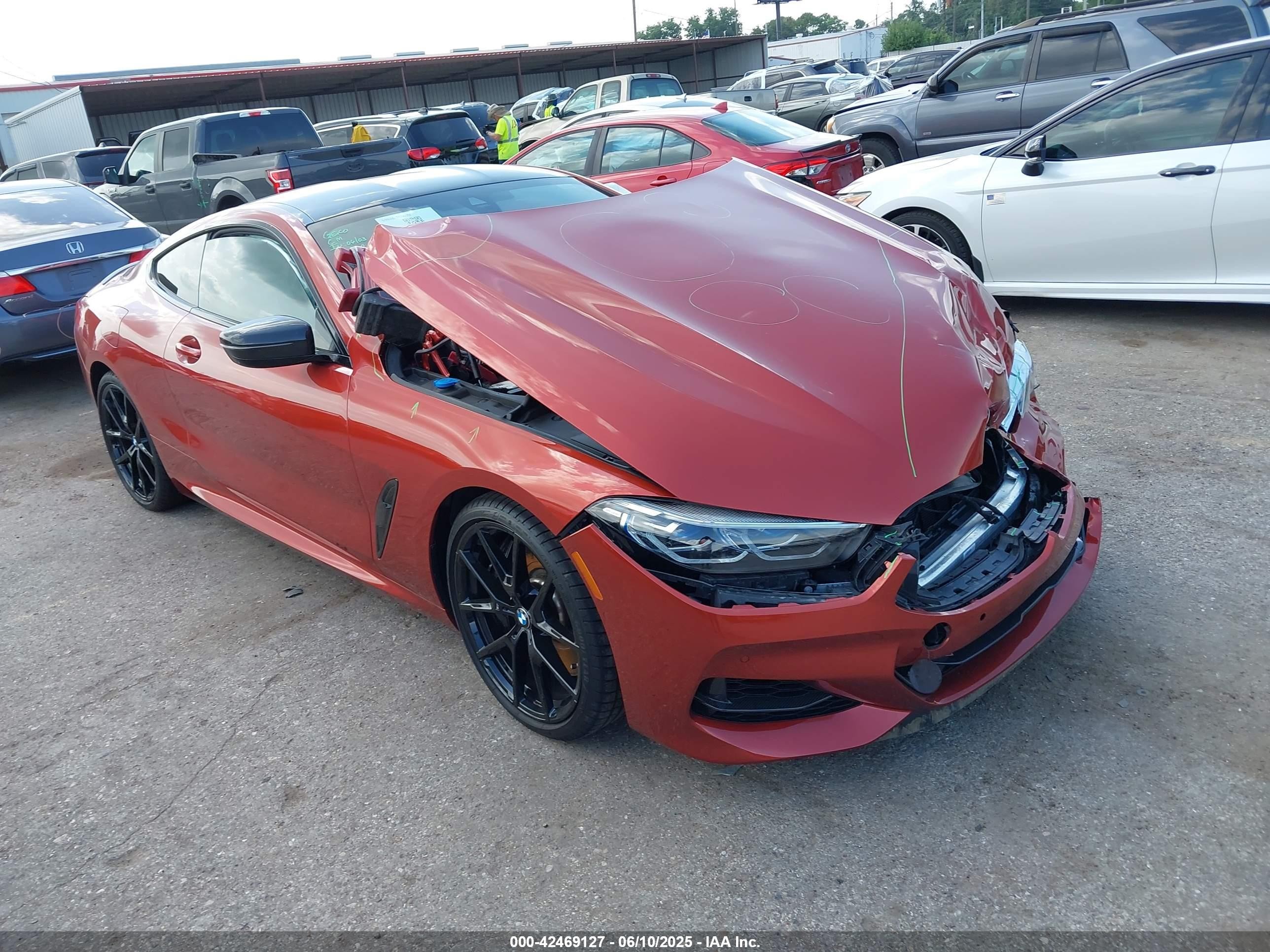 2022 Bmw M850i Xdrive Orange vin: WBABC4C05NCH21665