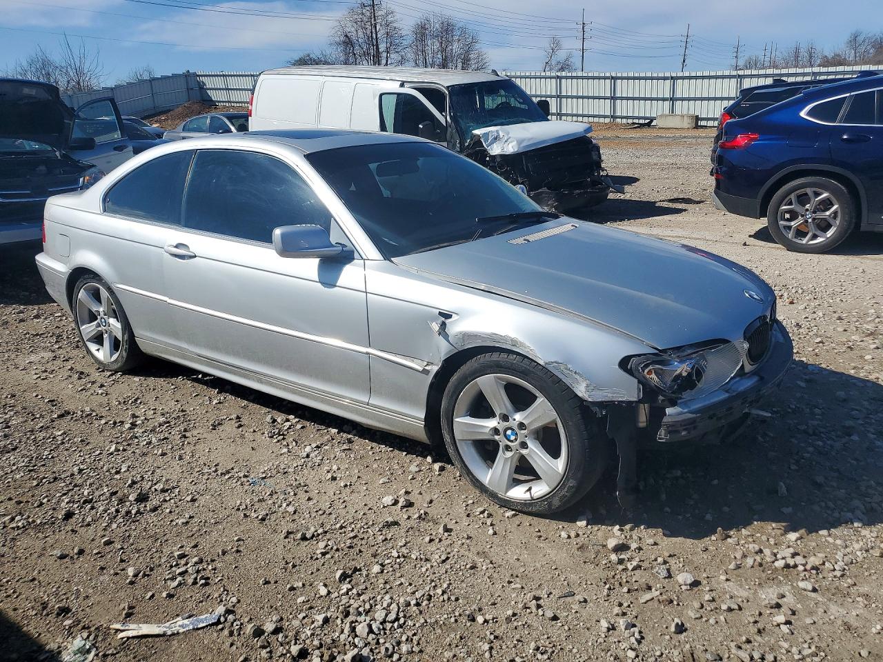 2005 Bmw 325 Ci Silver vin: WBABD33415PL08125
