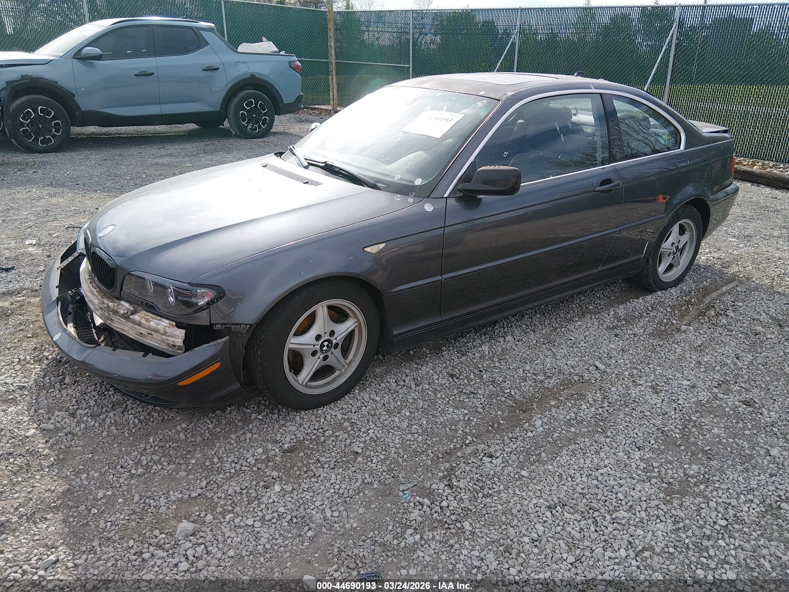 2006 Bmw 325ci   Gray vin: WBABD33426PL09673