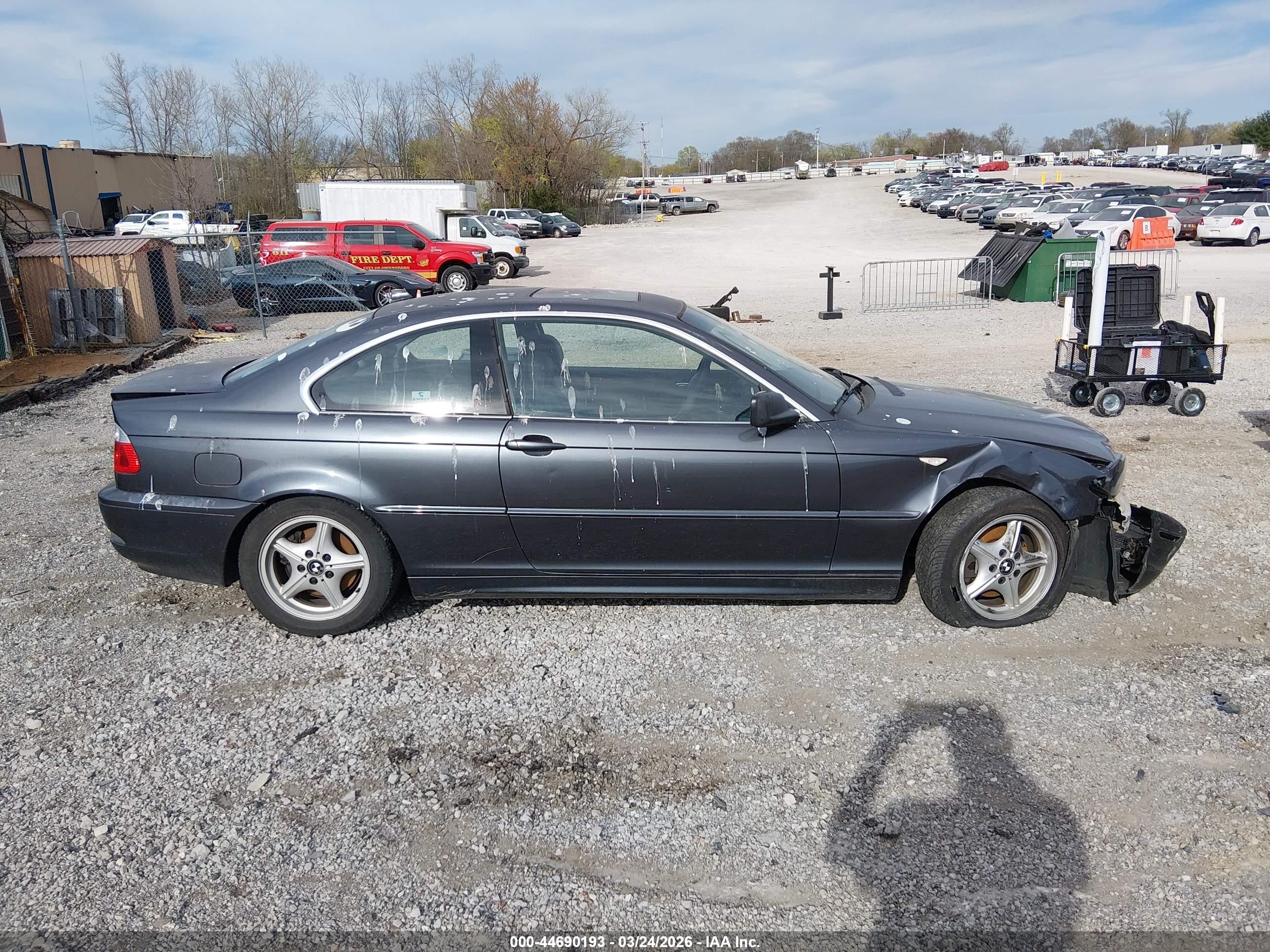2006 Bmw 325ci   Gray vin: WBABD33426PL09673