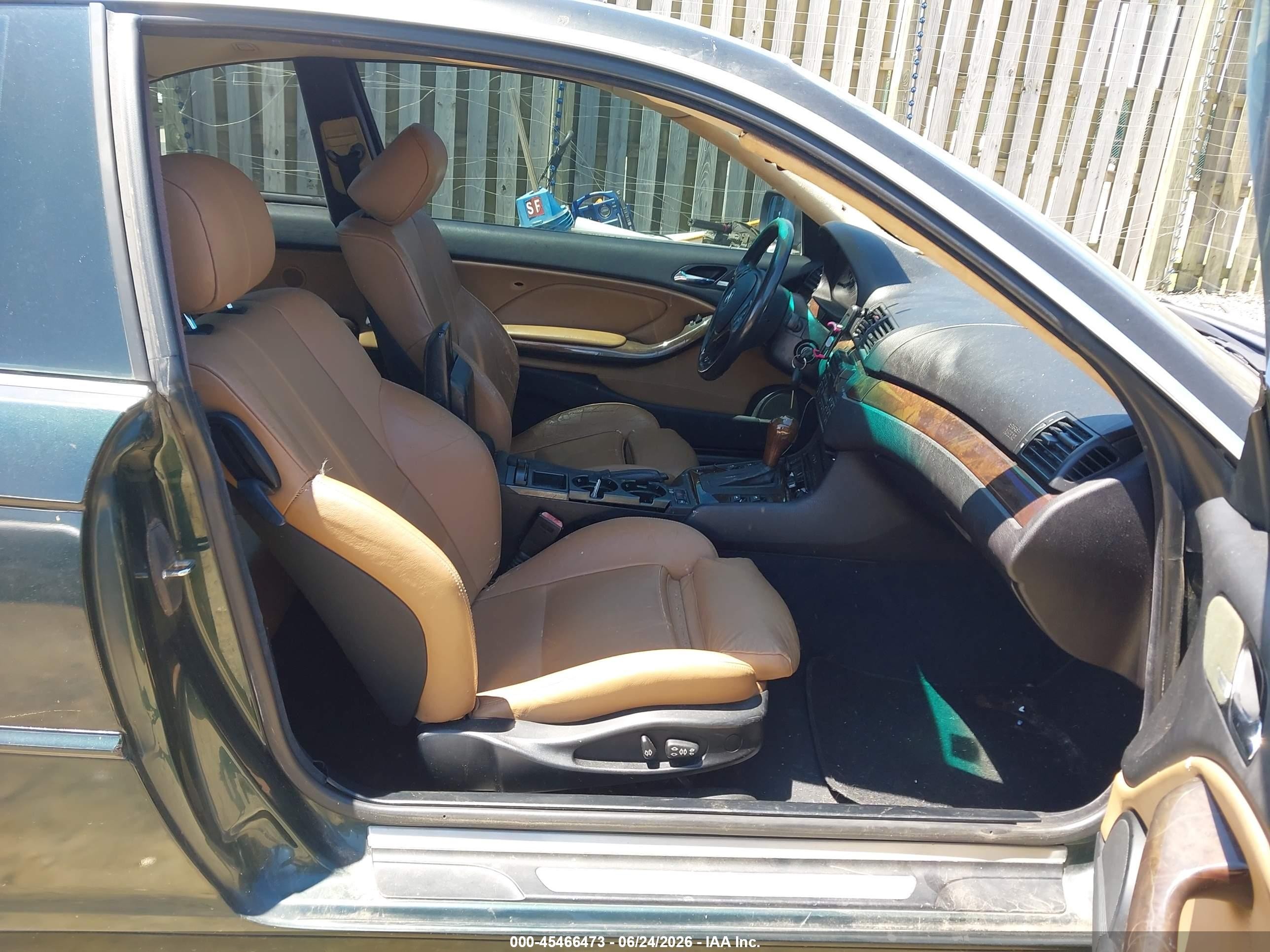 2004 Bmw 325ci   Green vin: WBABD33454PL03265