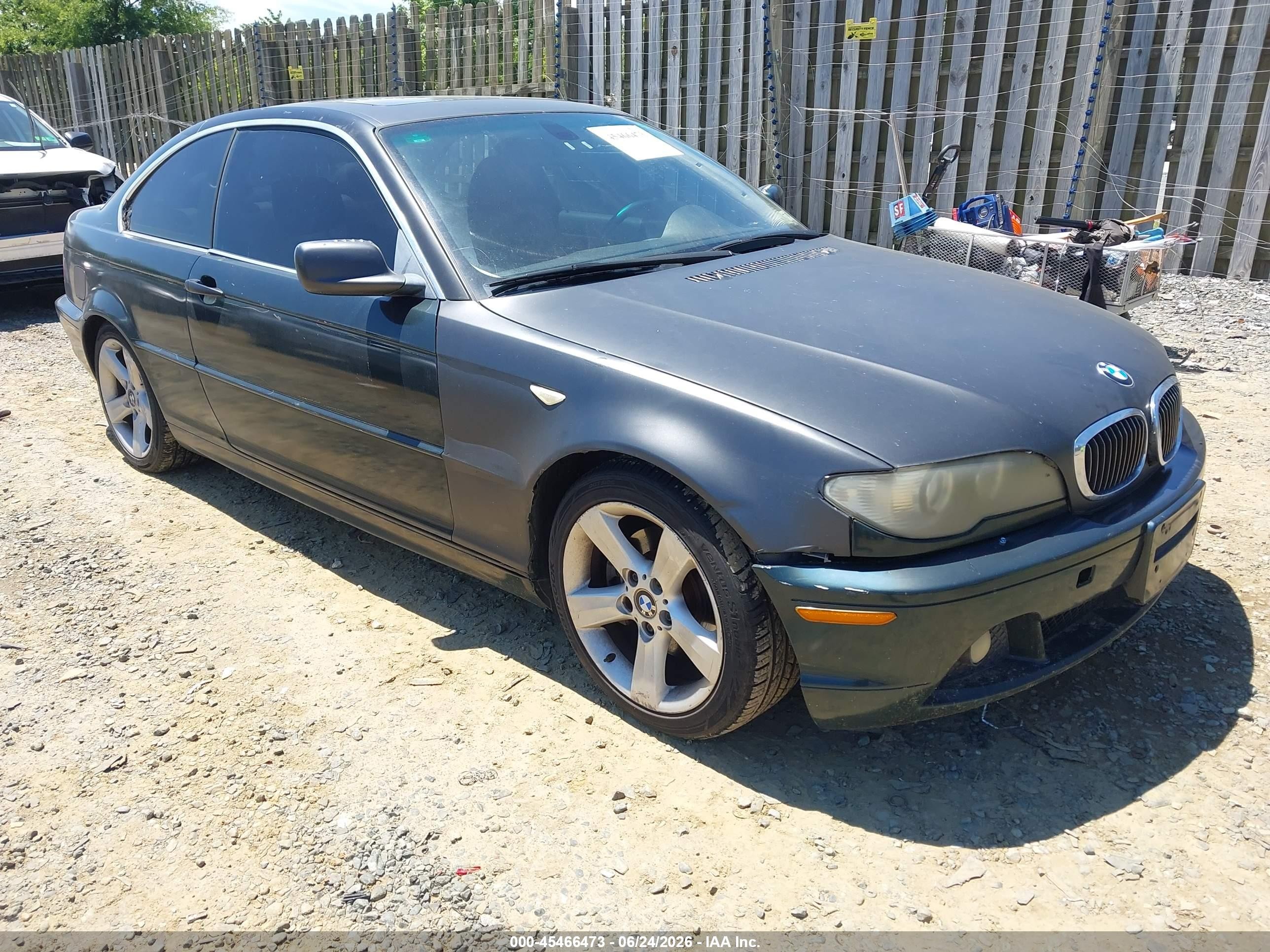2004 Bmw 325ci   Green vin: WBABD33454PL03265