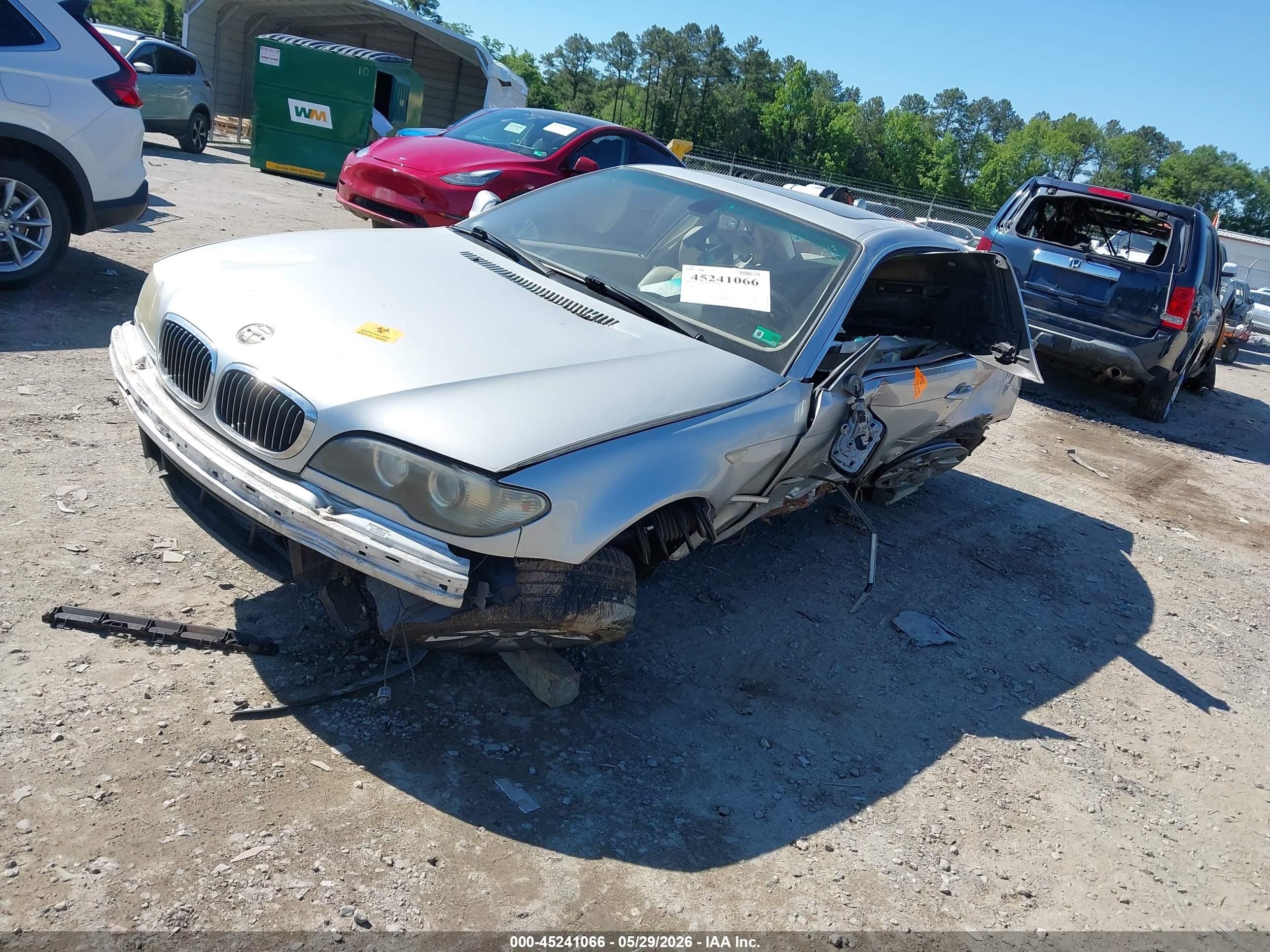2005 Bmw 325ci   Silver vin: WBABD33465PL08430