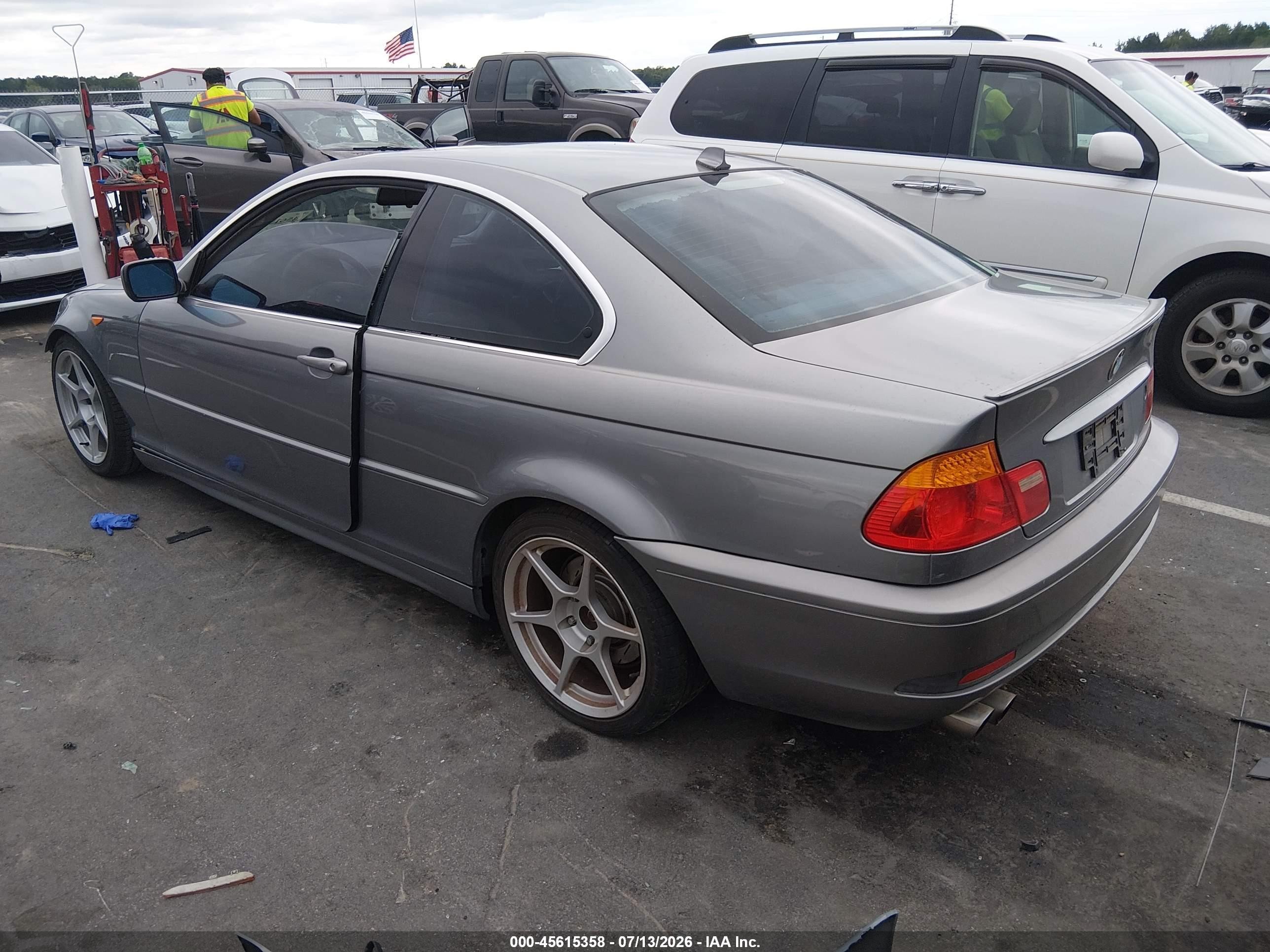 2004 Bmw 325ci   Gray vin: WBABD33484JY96865