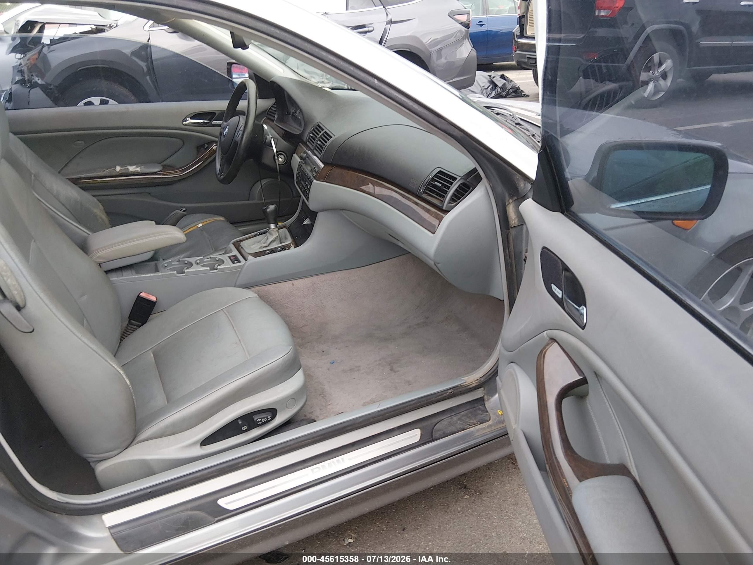 2004 Bmw 325ci   Gray vin: WBABD33484JY96865