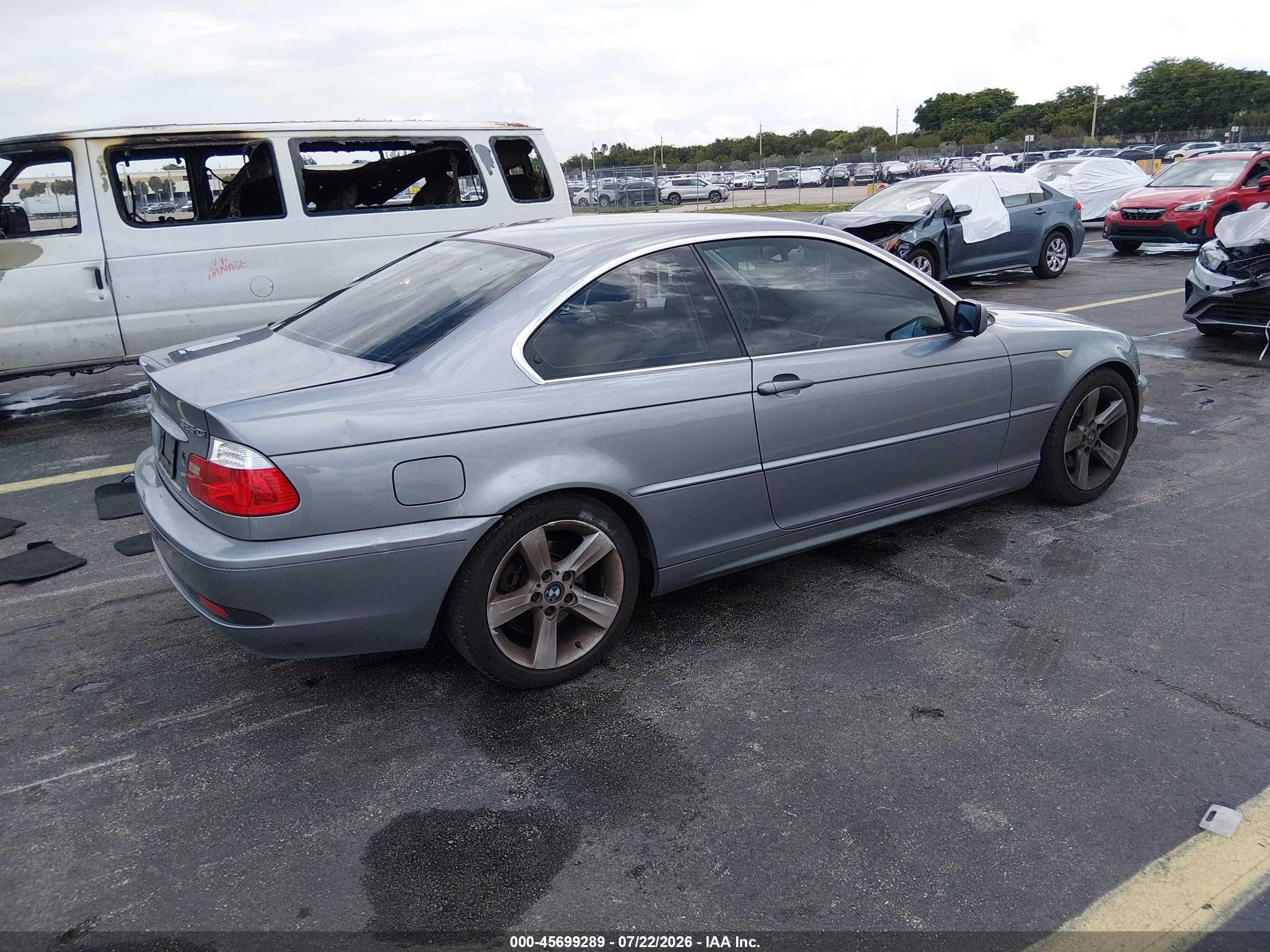2004 Bmw 325ci   Gray vin: WBABD33494JY97684