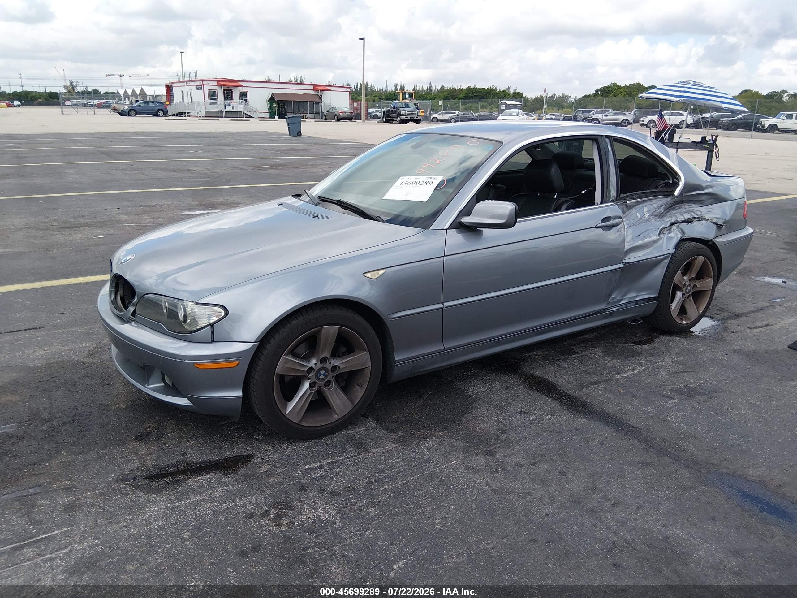 2004 Bmw 325ci   Gray vin: WBABD33494JY97684