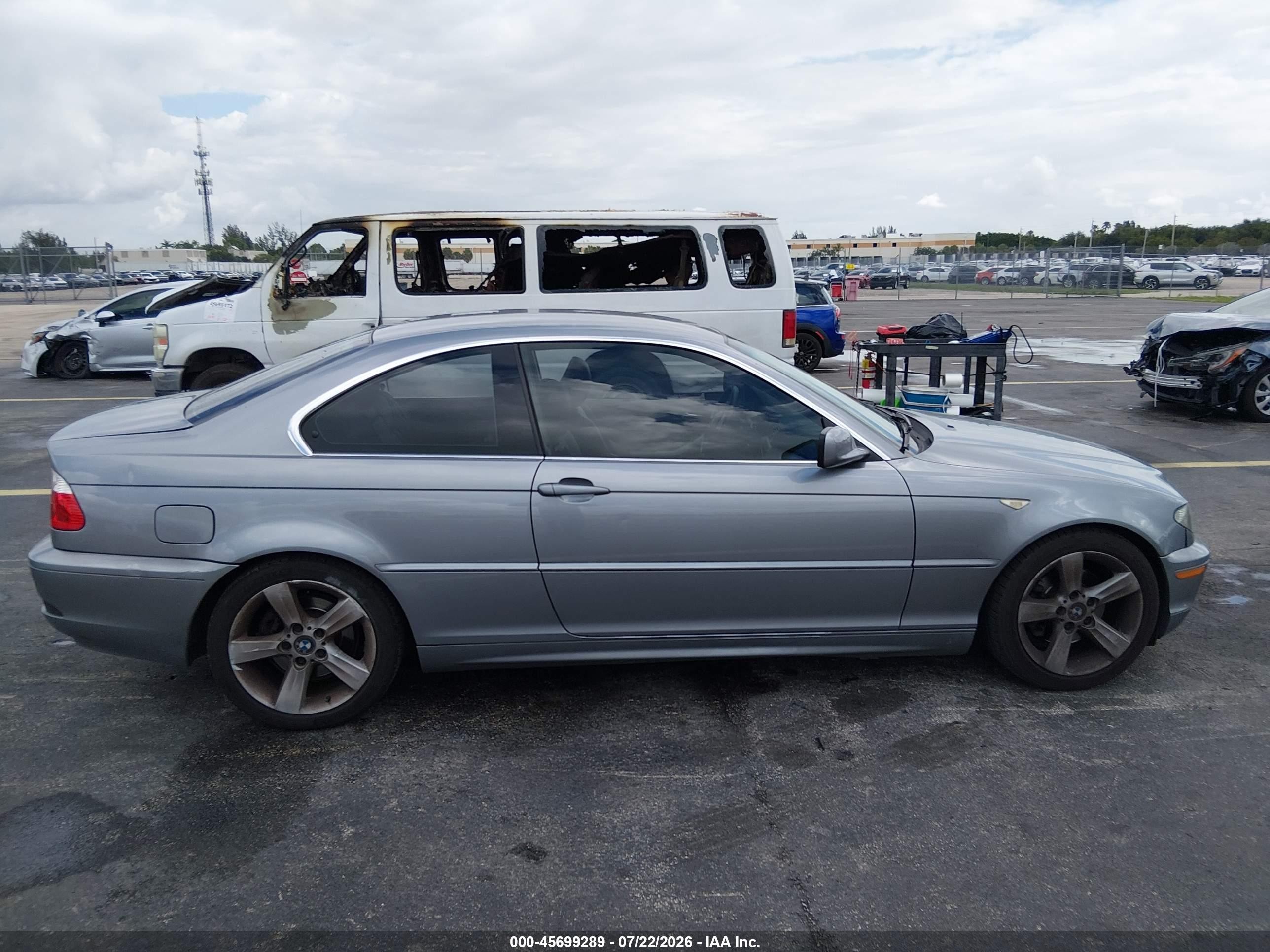 2004 Bmw 325ci   Gray vin: WBABD33494JY97684