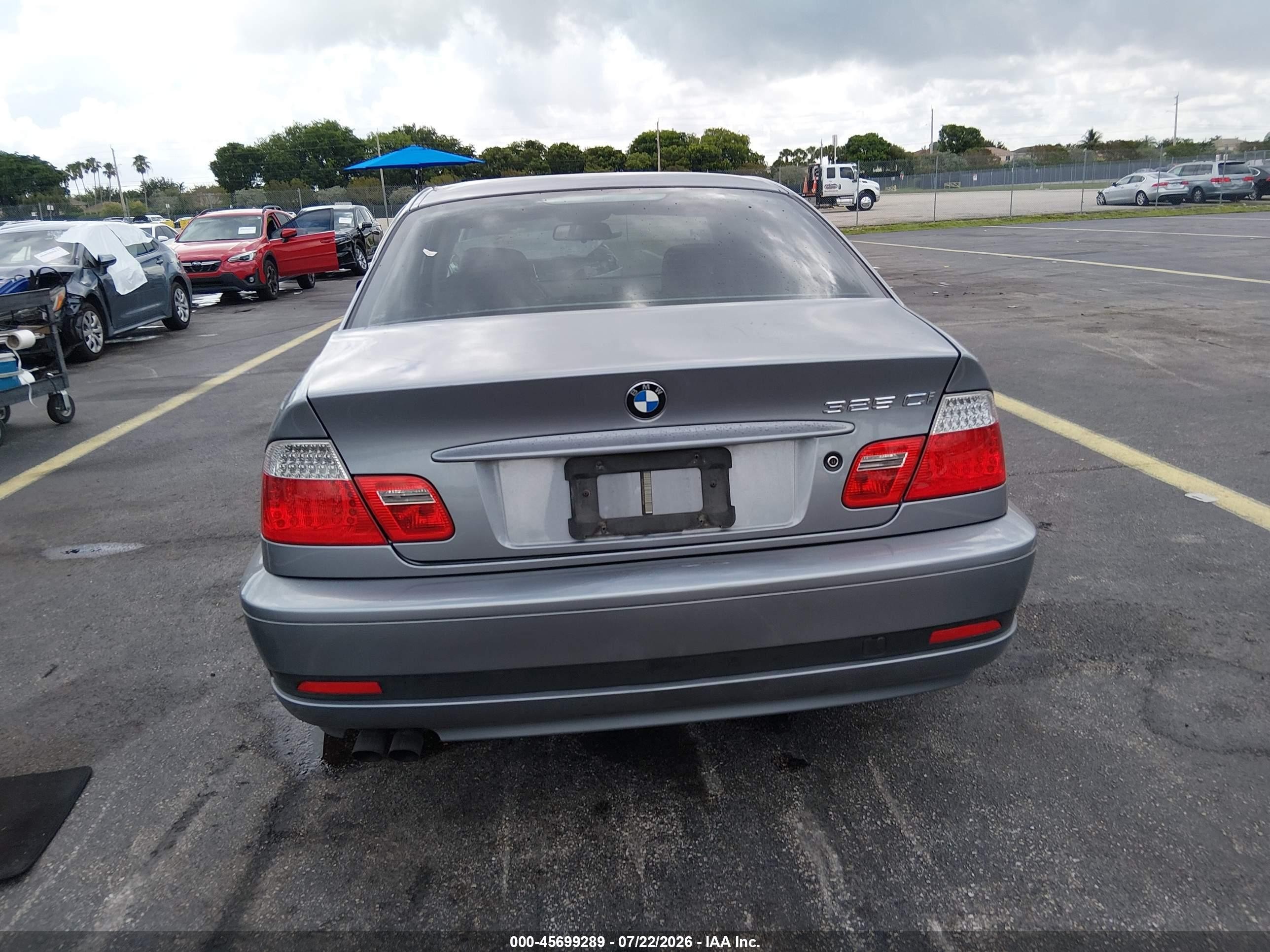 2004 Bmw 325ci   Gray vin: WBABD33494JY97684