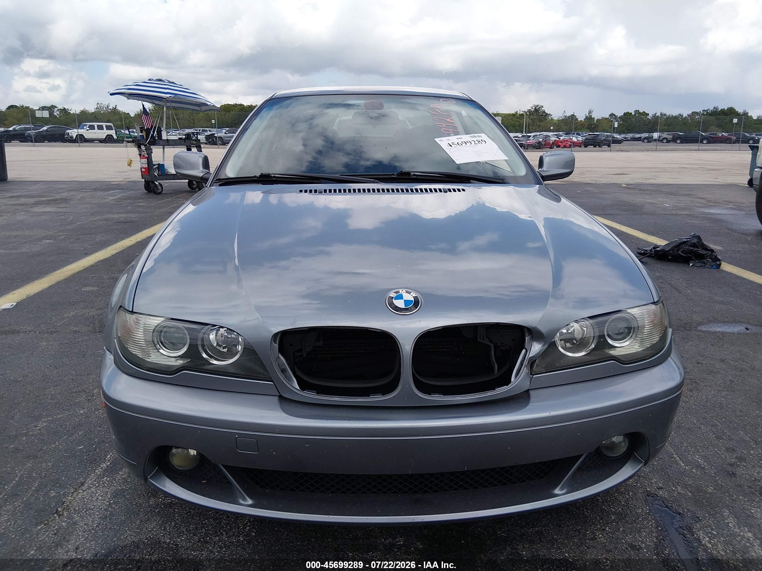2004 Bmw 325ci   Gray vin: WBABD33494JY97684
