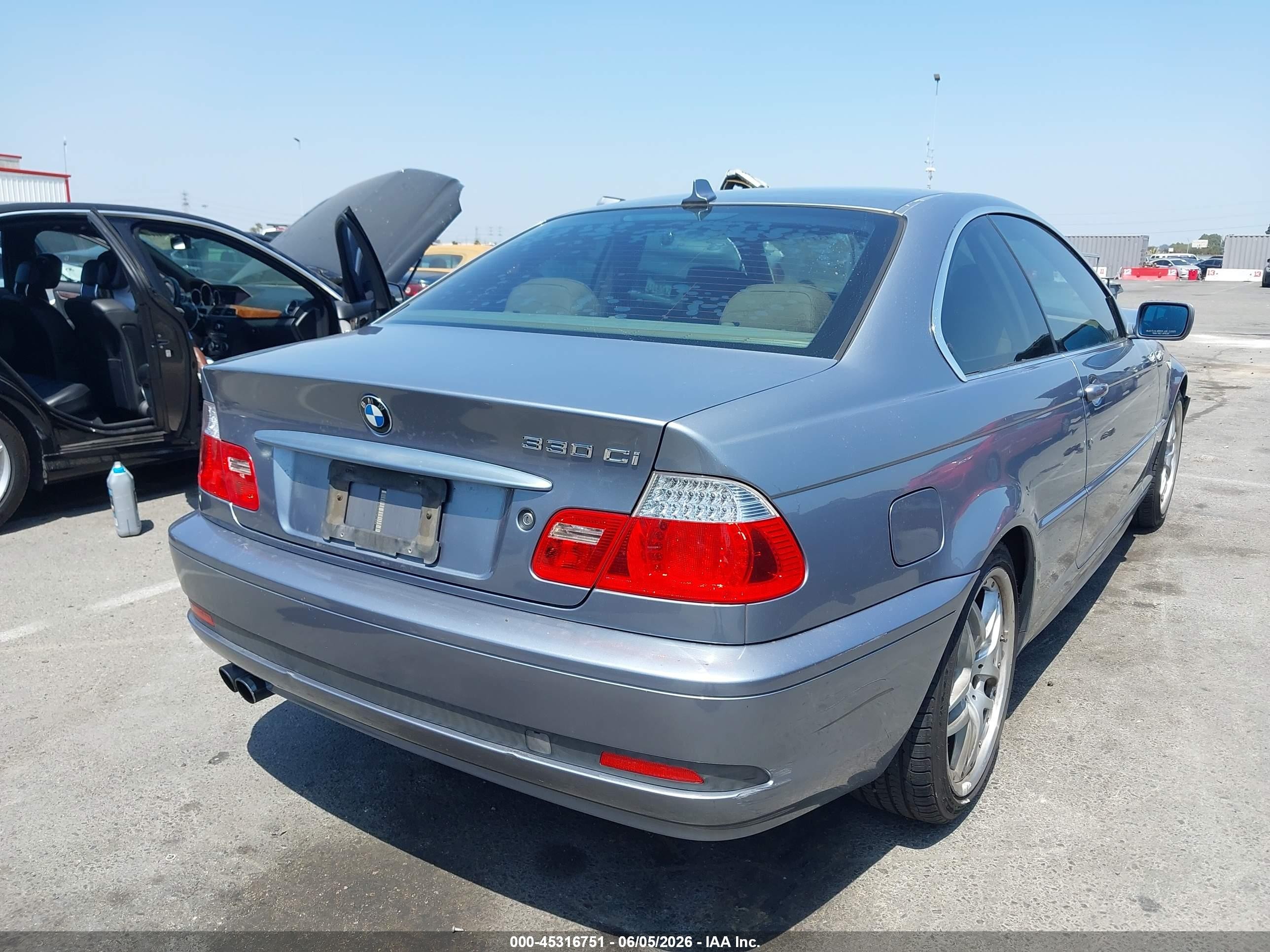 2006 Bmw 330ci   Light Blue vin: WBABD53416PL18375