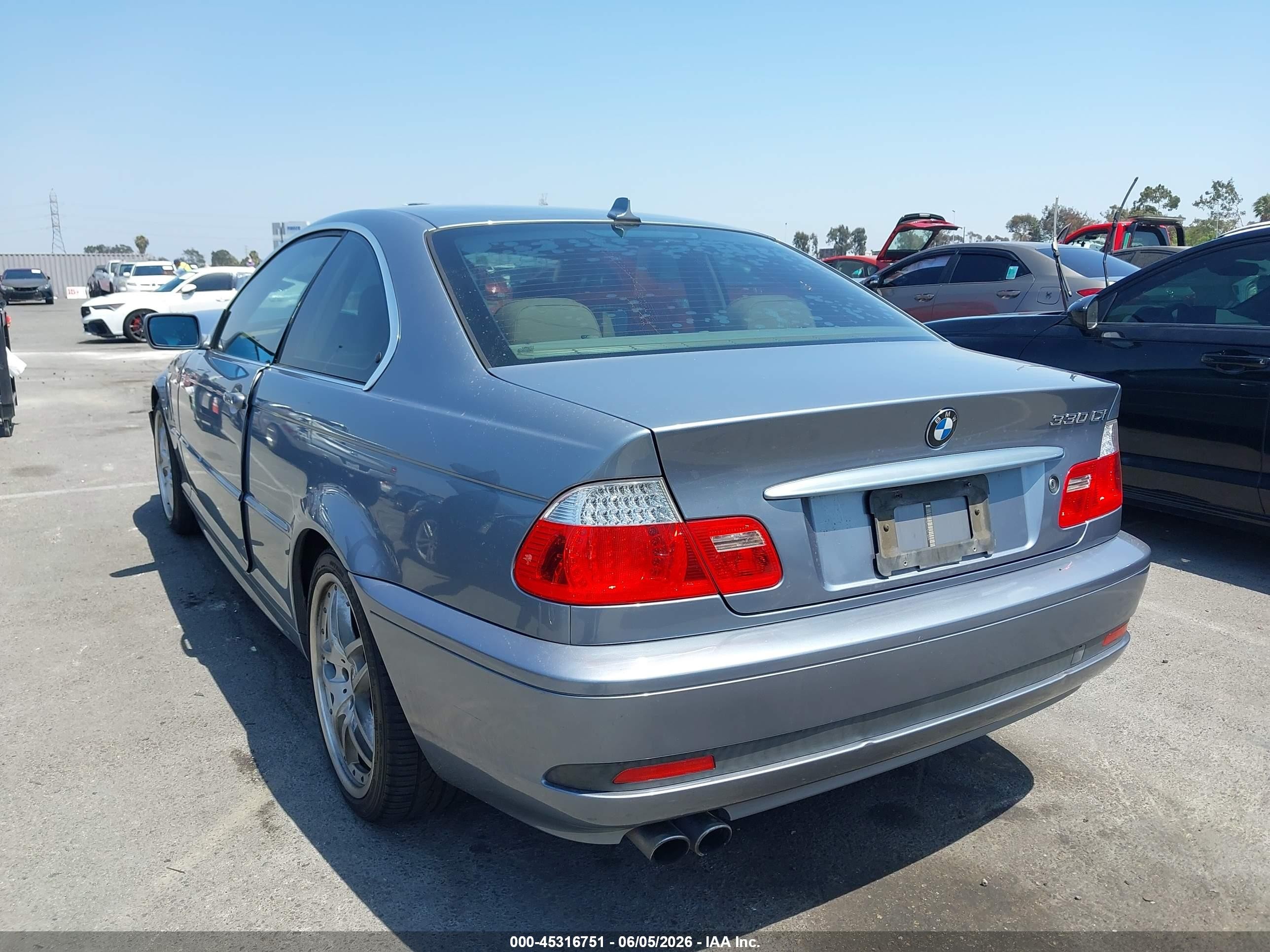 2006 Bmw 330ci   Light Blue vin: WBABD53416PL18375