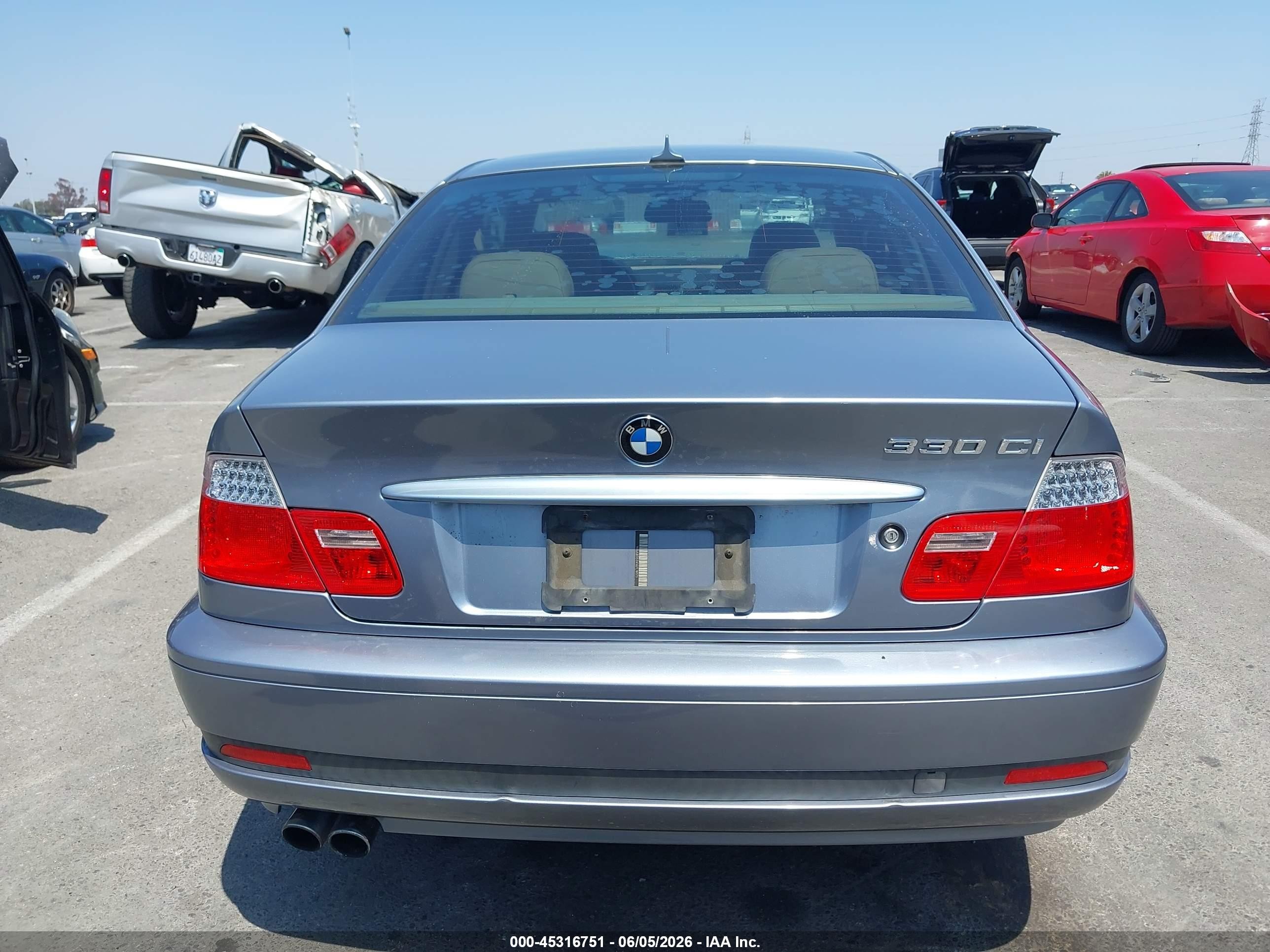 2006 Bmw 330ci   Light Blue vin: WBABD53416PL18375