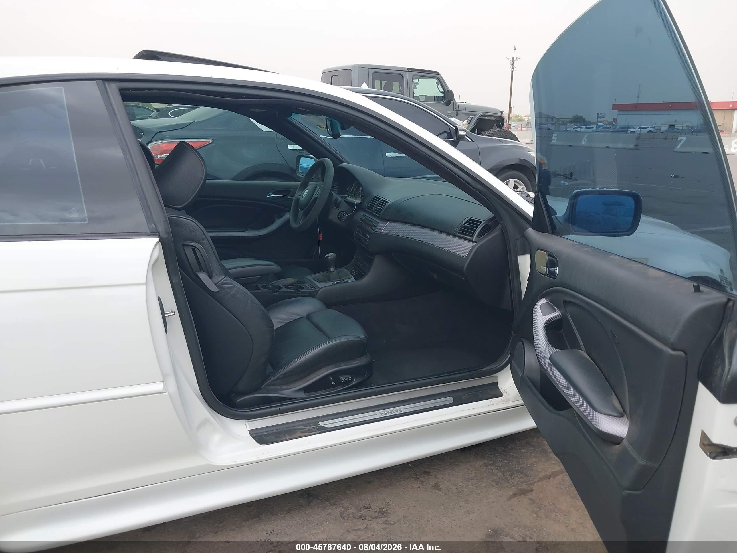 2004 Bmw 330ci White vin: WBABD53464PD97591