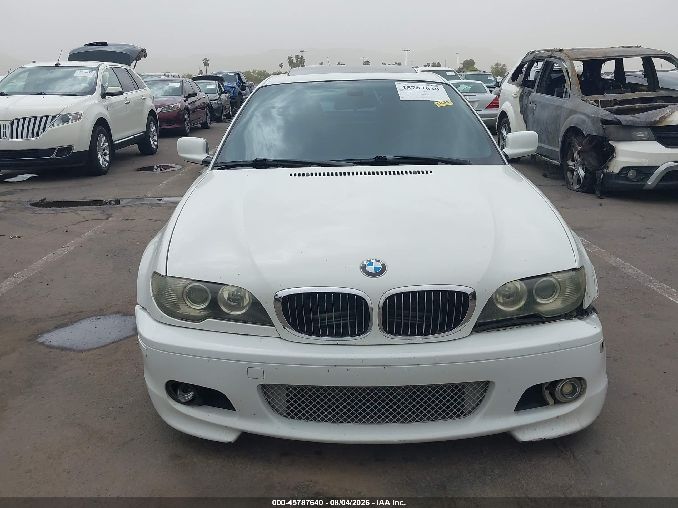 2004 Bmw 330ci White vin: WBABD53464PD97591