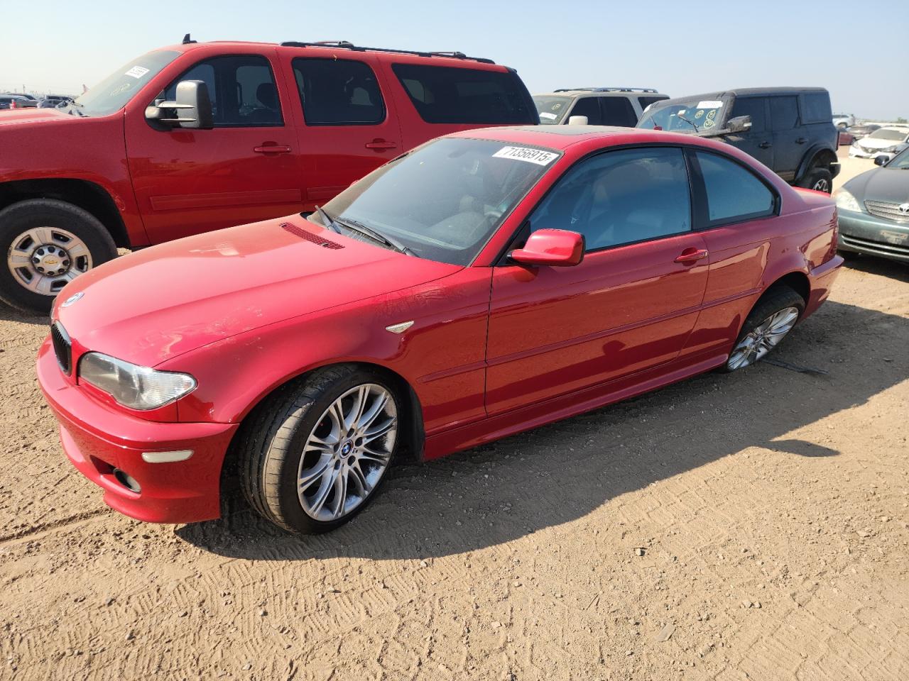 2004 Bmw 330 Ci Red vin: WBABD53484PD98533