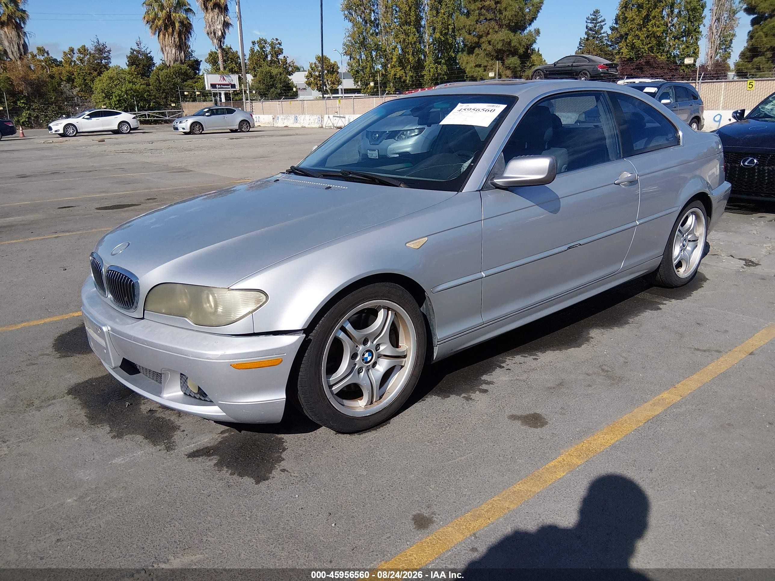 2004 Bmw 330ci   Silver vin: WBABD534X4PL11129