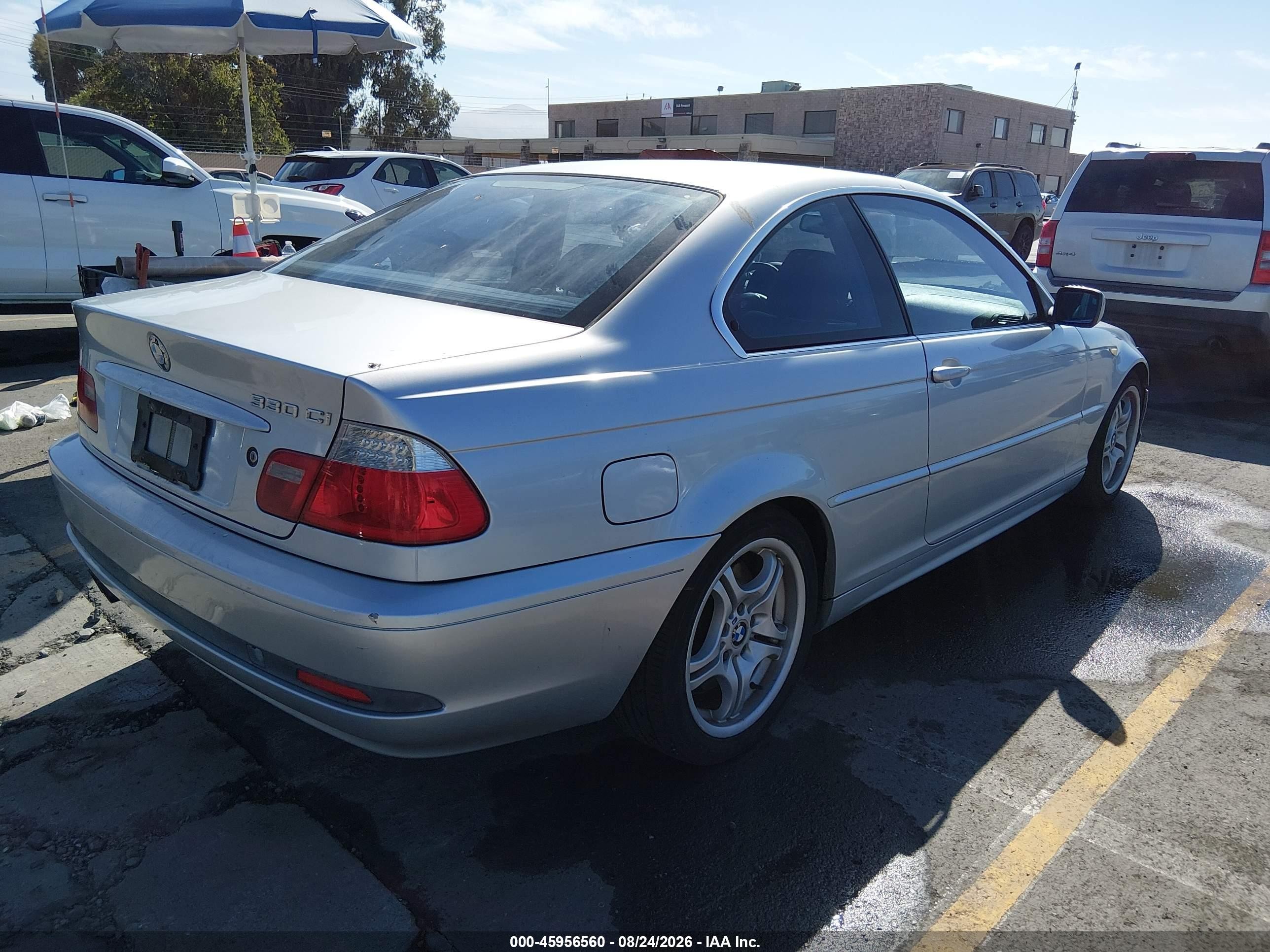 2004 Bmw 330ci   Silver vin: WBABD534X4PL11129