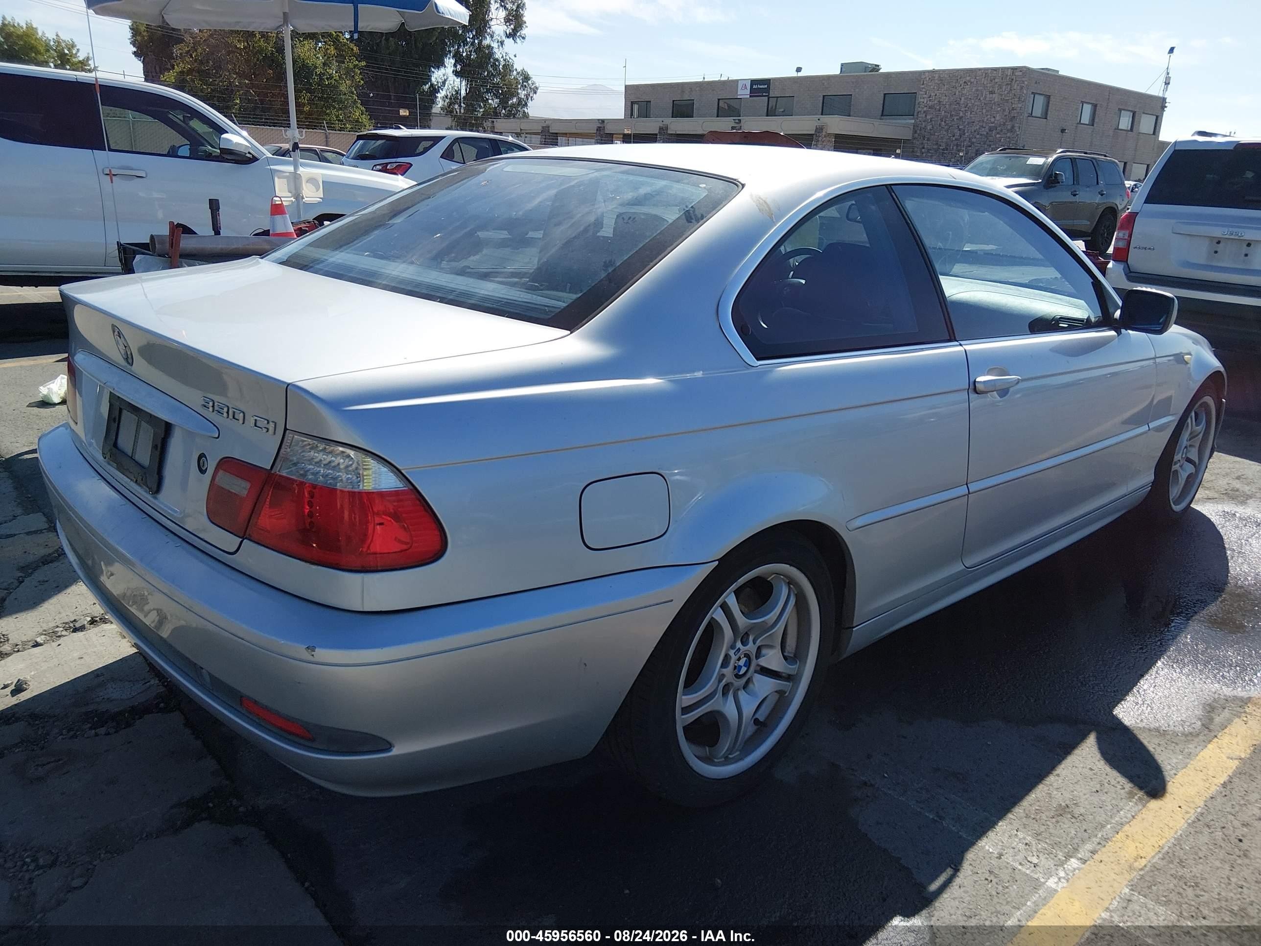 2004 Bmw 330ci   Silver vin: WBABD534X4PL11129