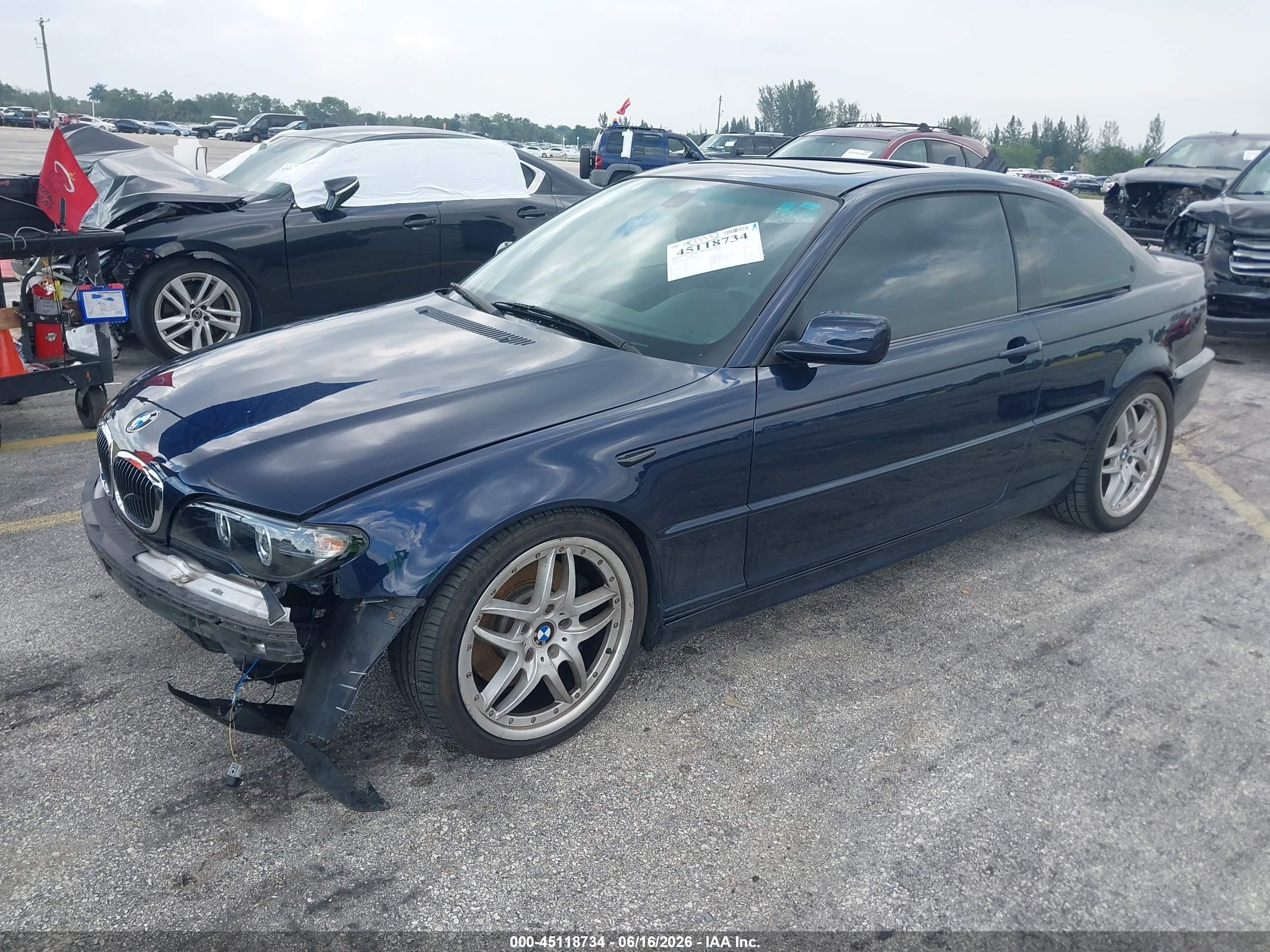 2005 Bmw 330ci Синий vin: WBABD534X5PD98857