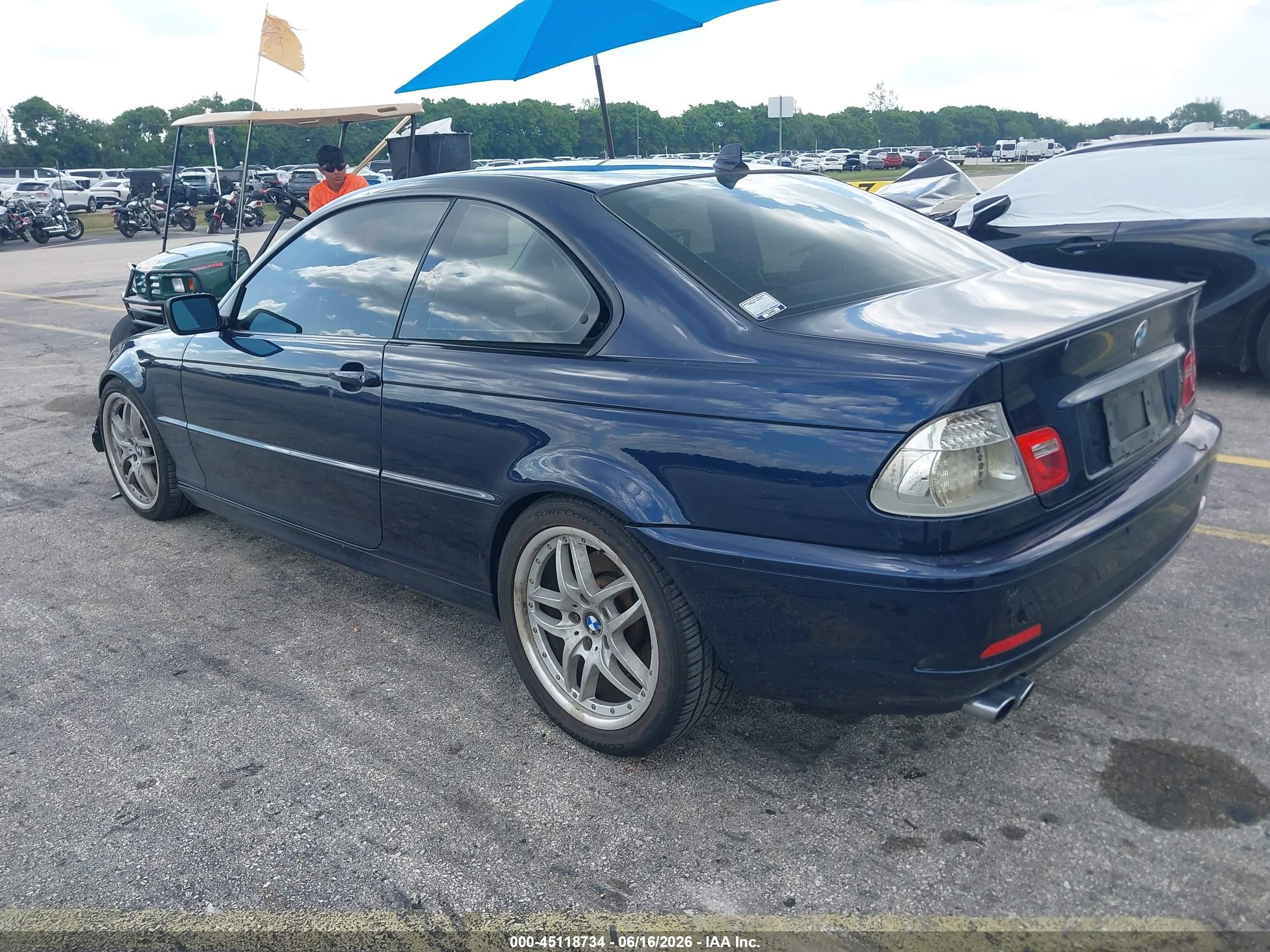 2005 Bmw 330ci Синий vin: WBABD534X5PD98857