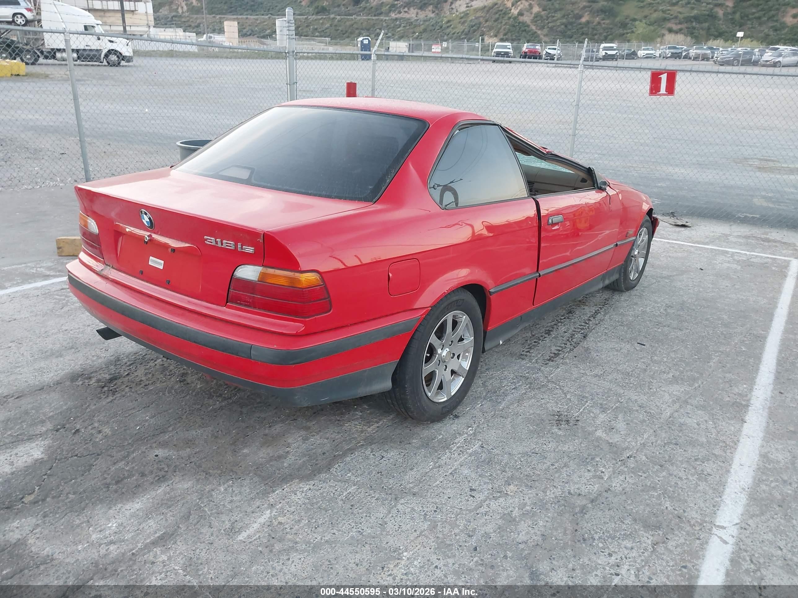 1996 Bmw 318 Is Automatic Red vin: WBABE8323TEY30837