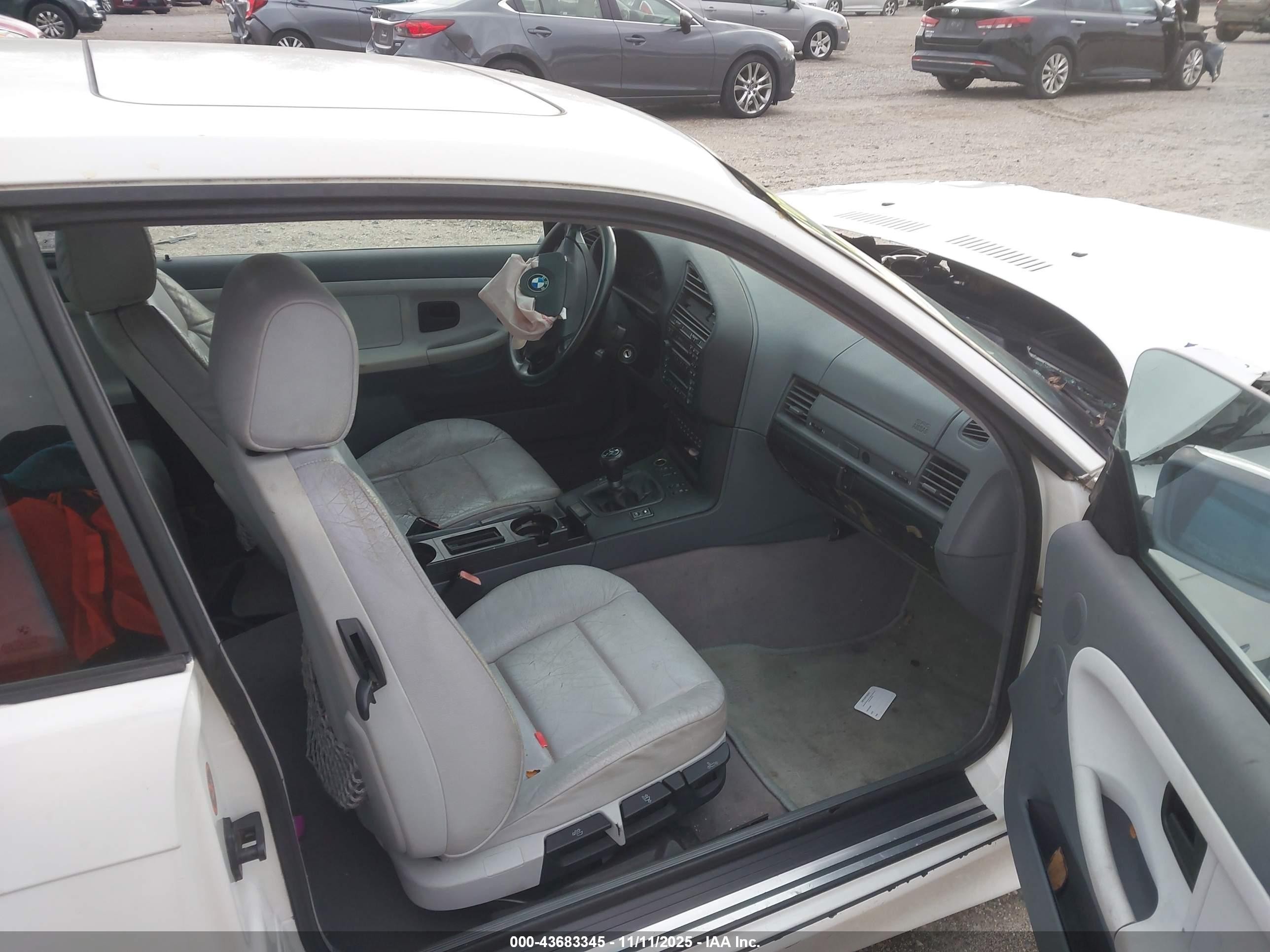 1998 Bmw 323is   White vin: WBABF7322WEH41453