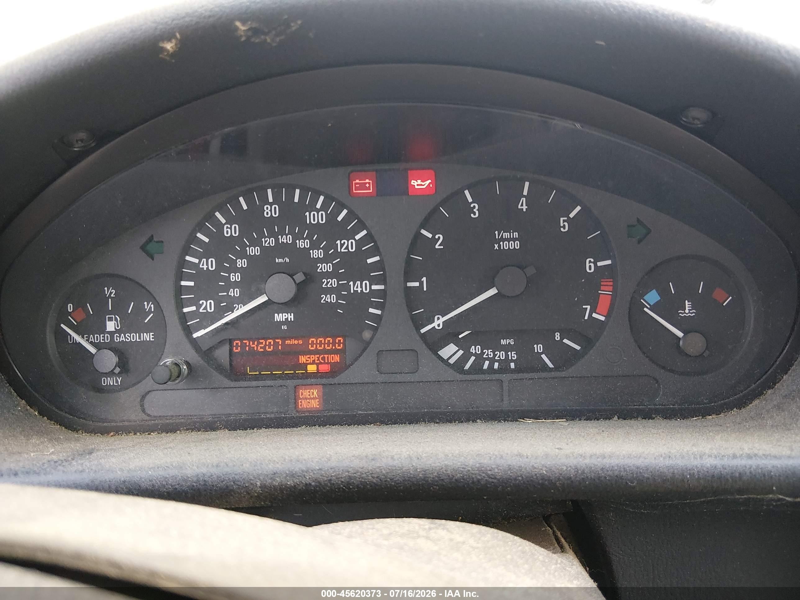 1995 Bmw 325 Ic Automatic Blue vin: WBABJ632XSJD43143