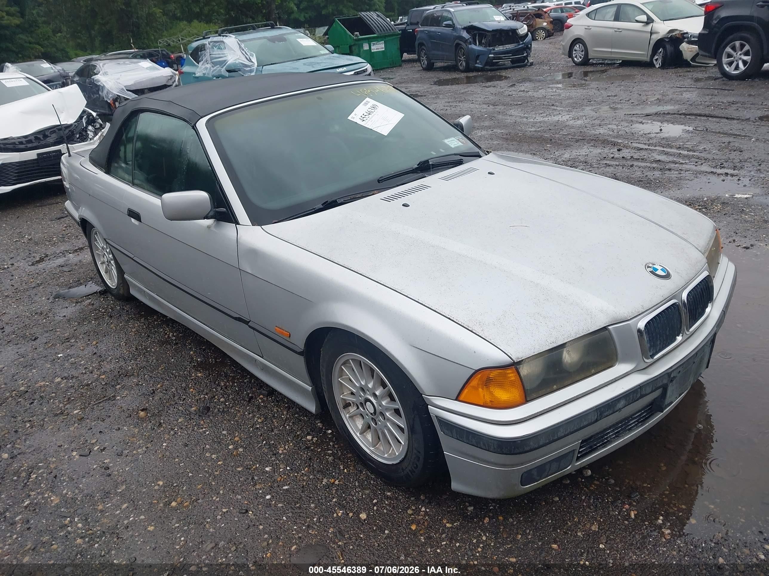 1998 Bmw 323ic   Silver vin: WBABJ8323WEM22211