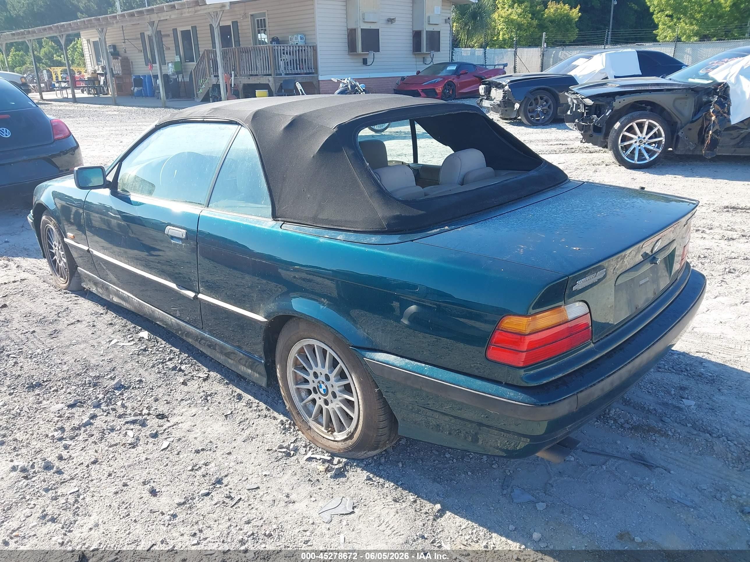 1998 Bmw 323ic Green vin: WBABJ832XWEM21024