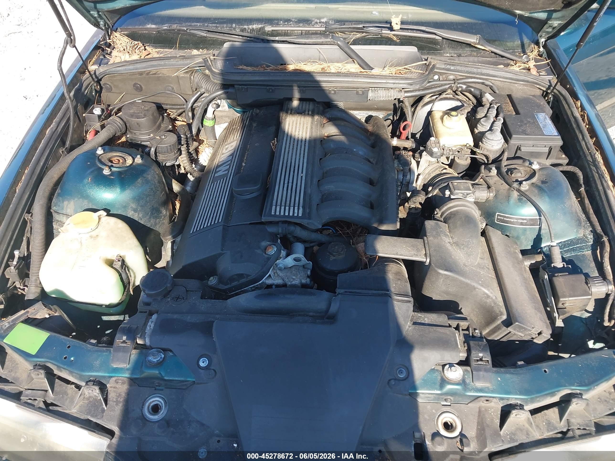 1998 Bmw 323ic Green vin: WBABJ832XWEM21024