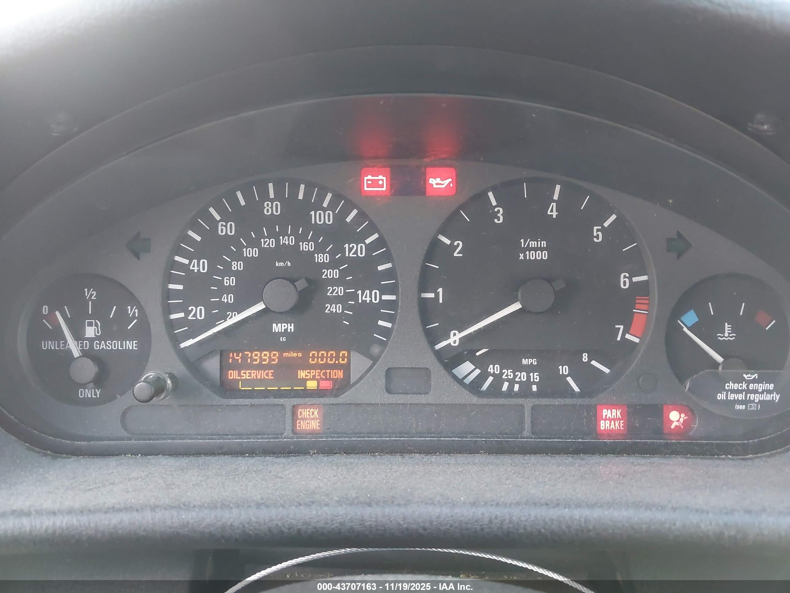 1999 Bmw 323ic   White vin: WBABJ8337XEM26109