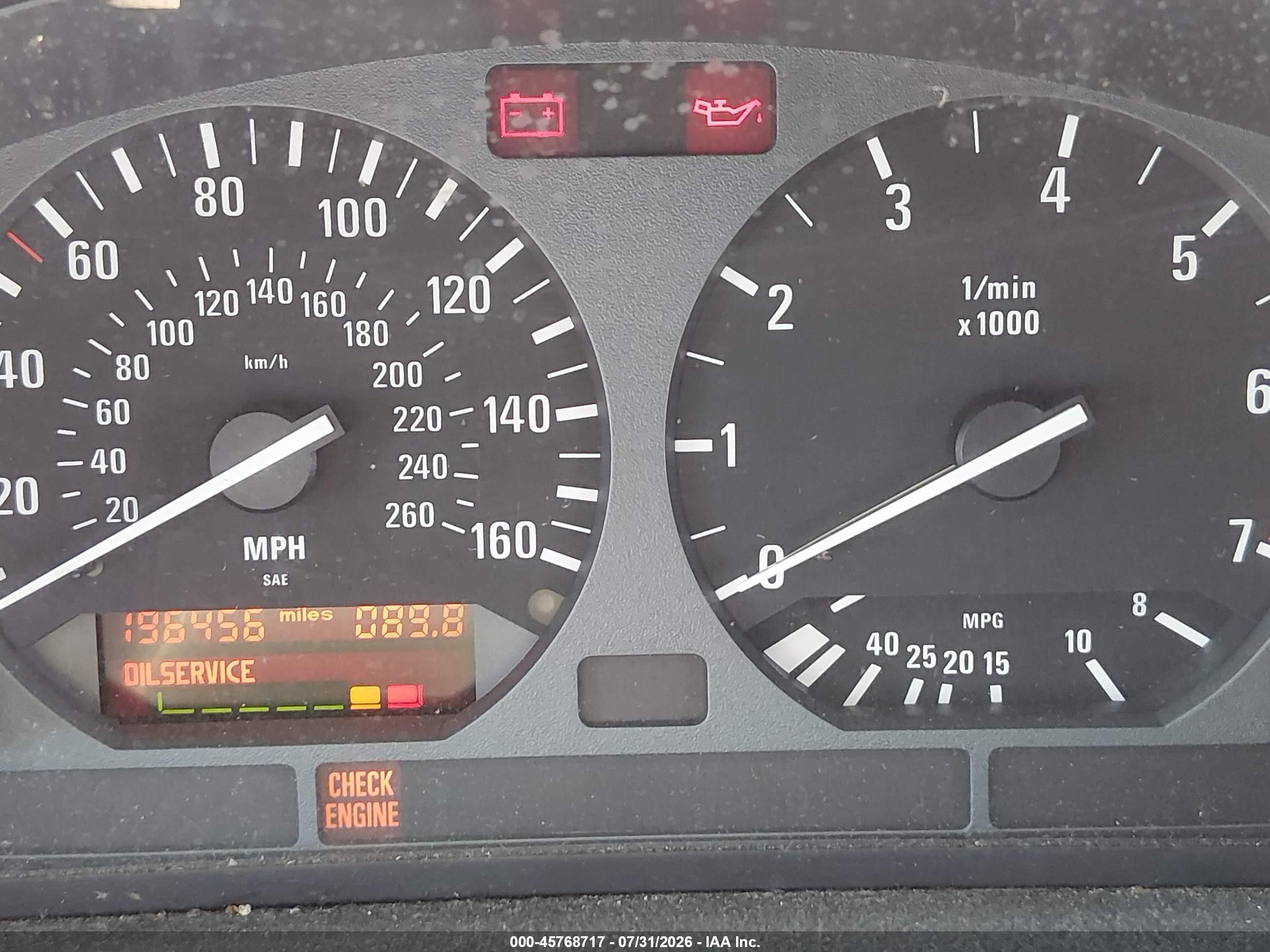 1994 Bmw 318 Ic Automatic Red vin: WBABK6323RED15832