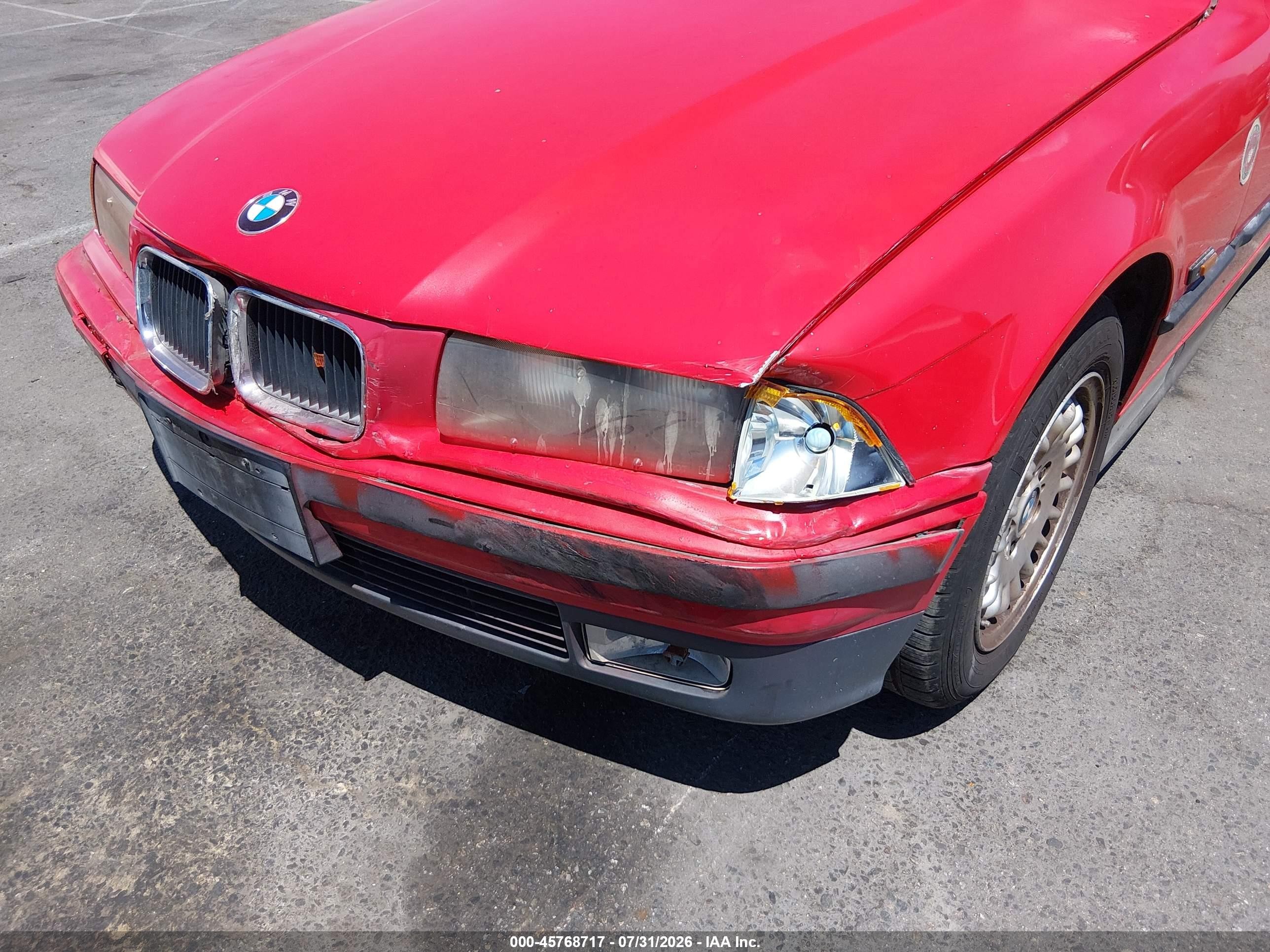 1994 Bmw 318 Ic Automatic Red vin: WBABK6323RED15832