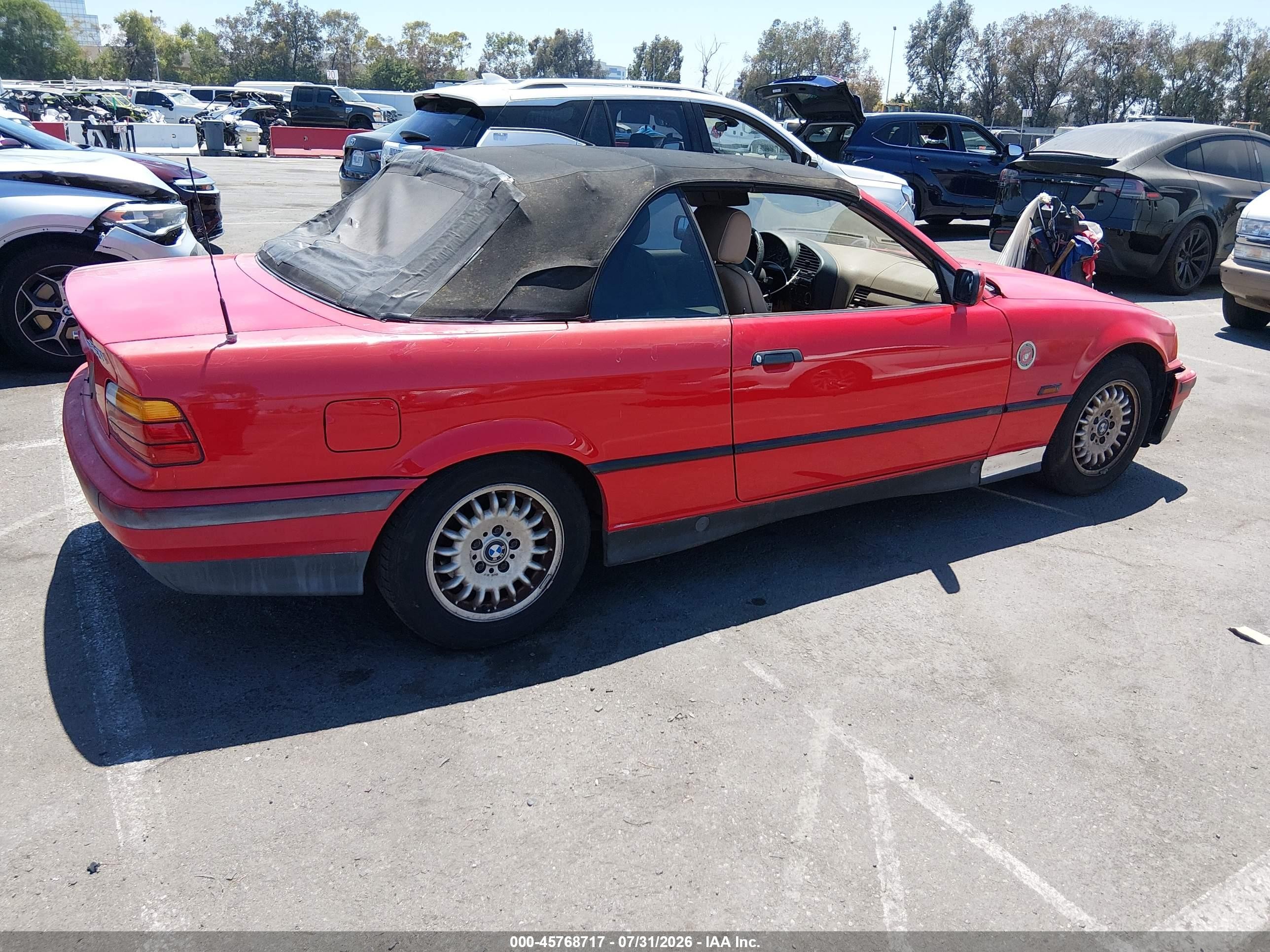 1994 Bmw 318 Ic Automatic Red vin: WBABK6323RED15832