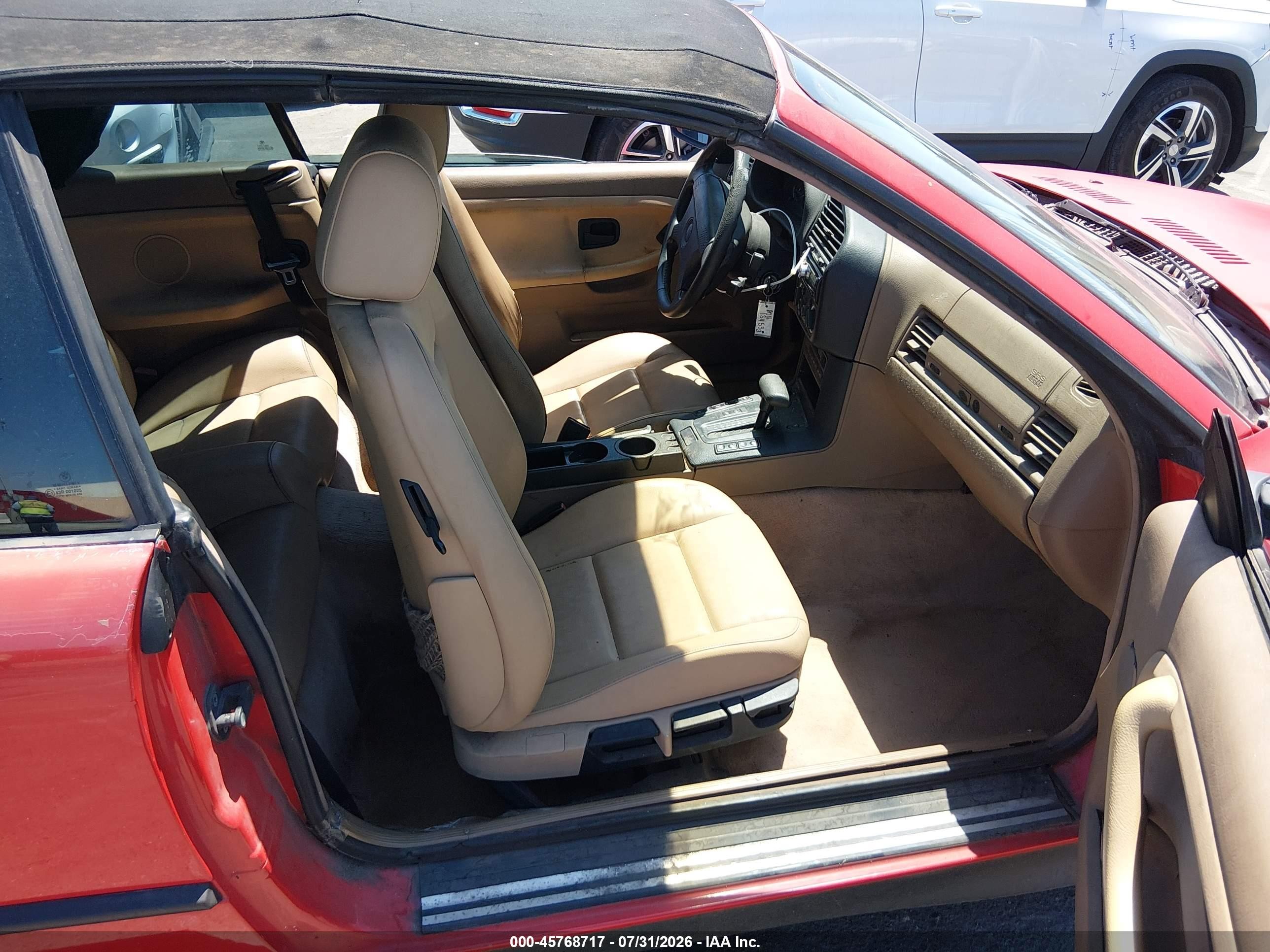 1994 Bmw 318 Ic Automatic Red vin: WBABK6323RED15832