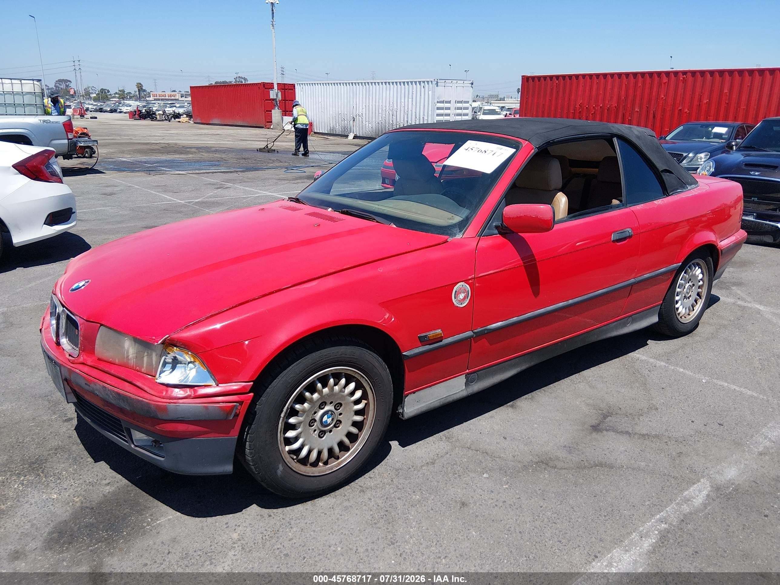 1994 Bmw 318 Ic Automatic Red vin: WBABK6323RED15832