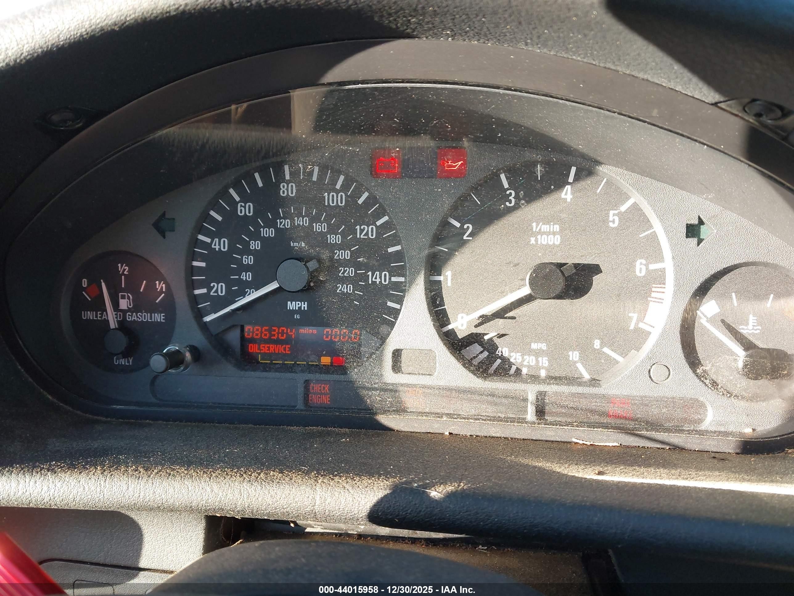 1998 Bmw 328ic   Blue vin: WBABK7320WET66638