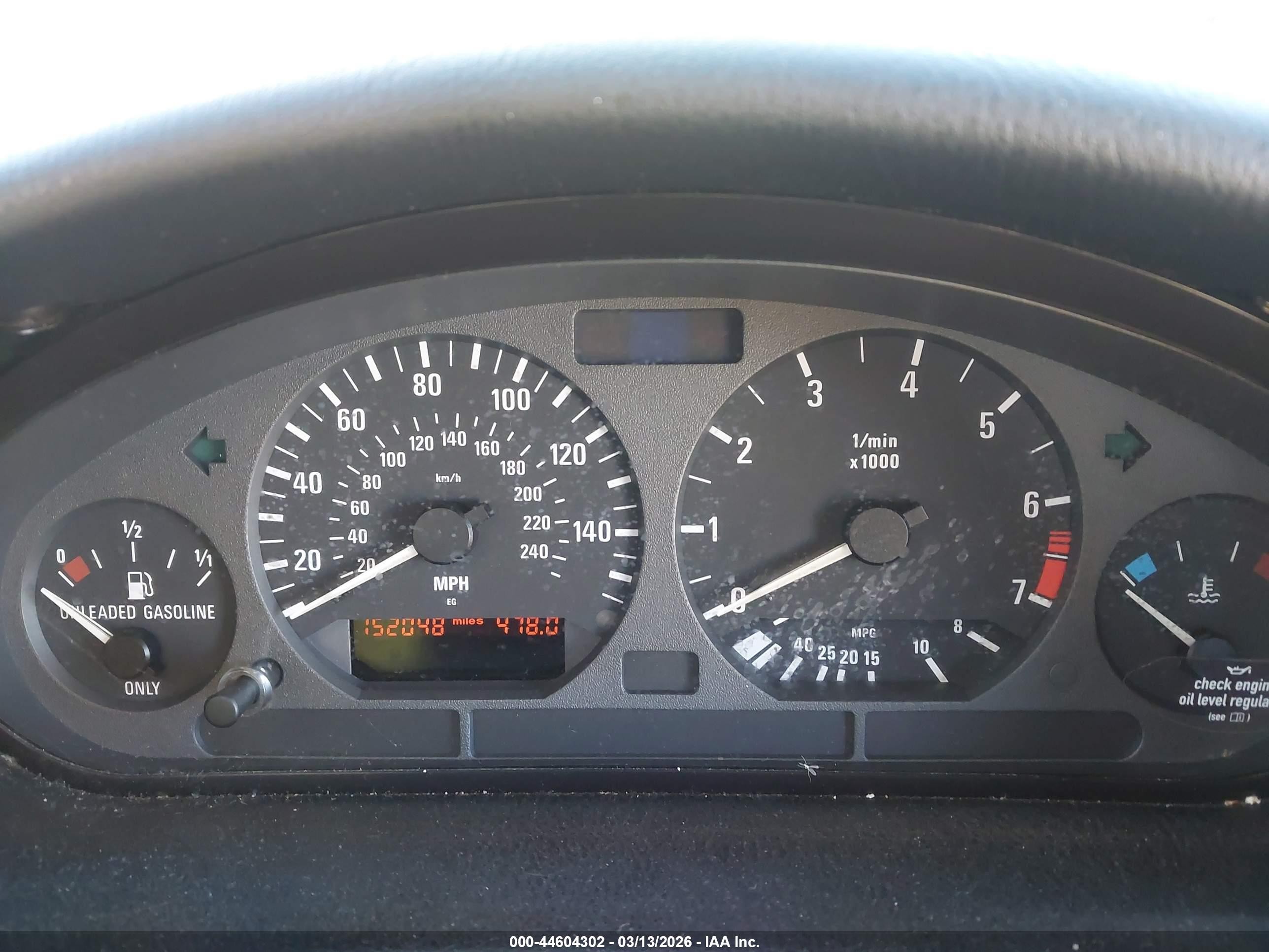 1997 Bmw 328ic   Черный vin: WBABK7325VET63412