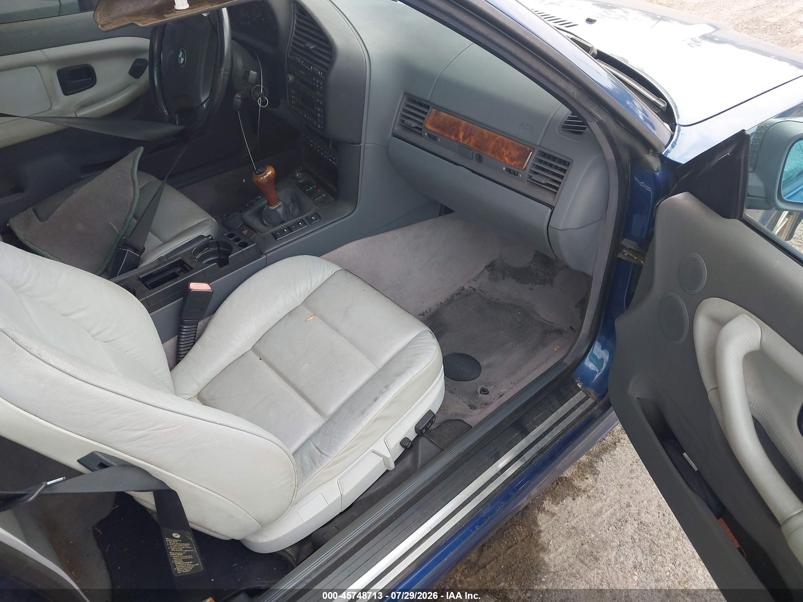 1998 Bmw 328ic   Blue vin: WBABK7335WET66983