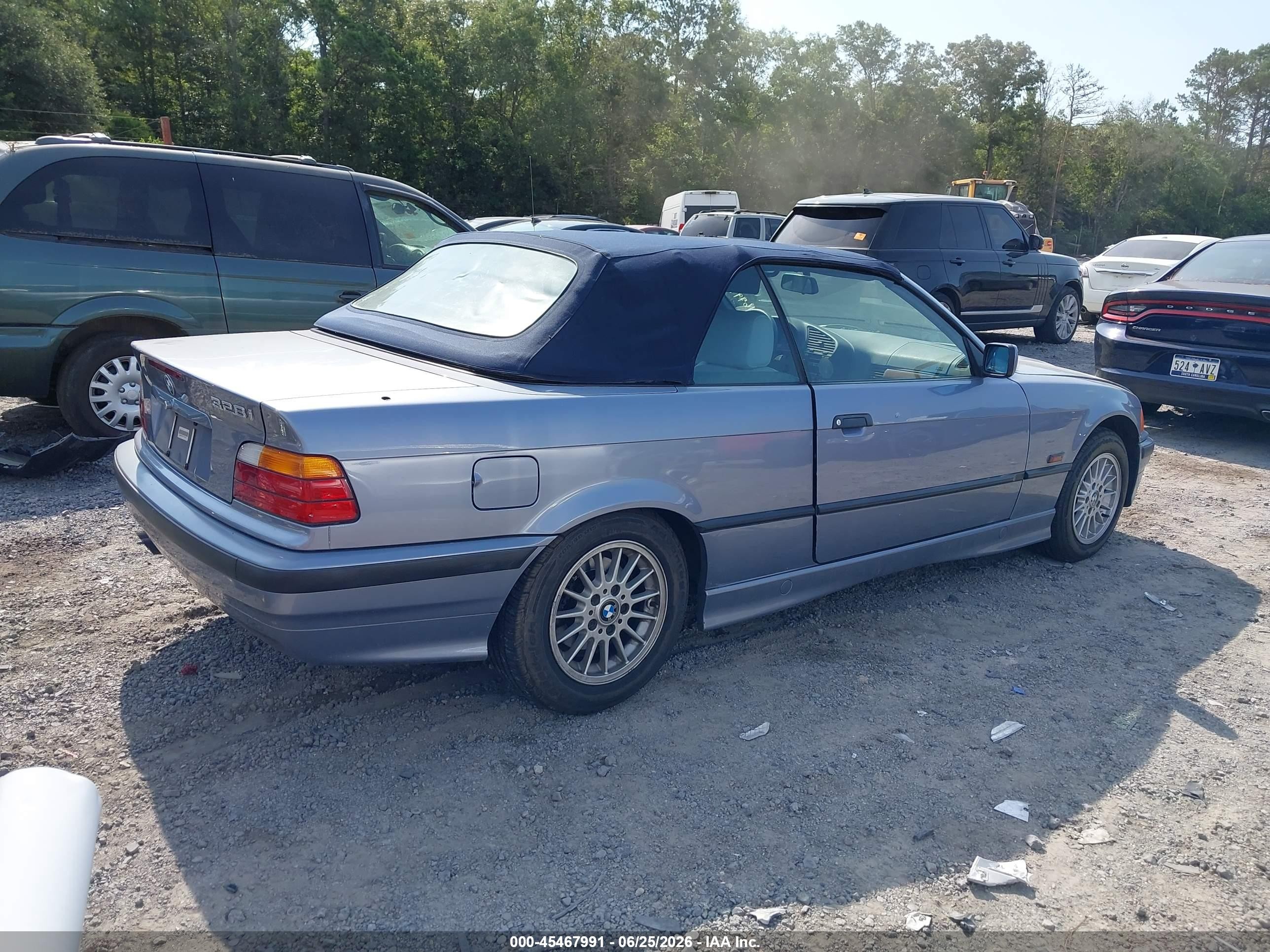 1996 Bmw 328 Ic Automatic Light Blue vin: WBABK8320TET90214