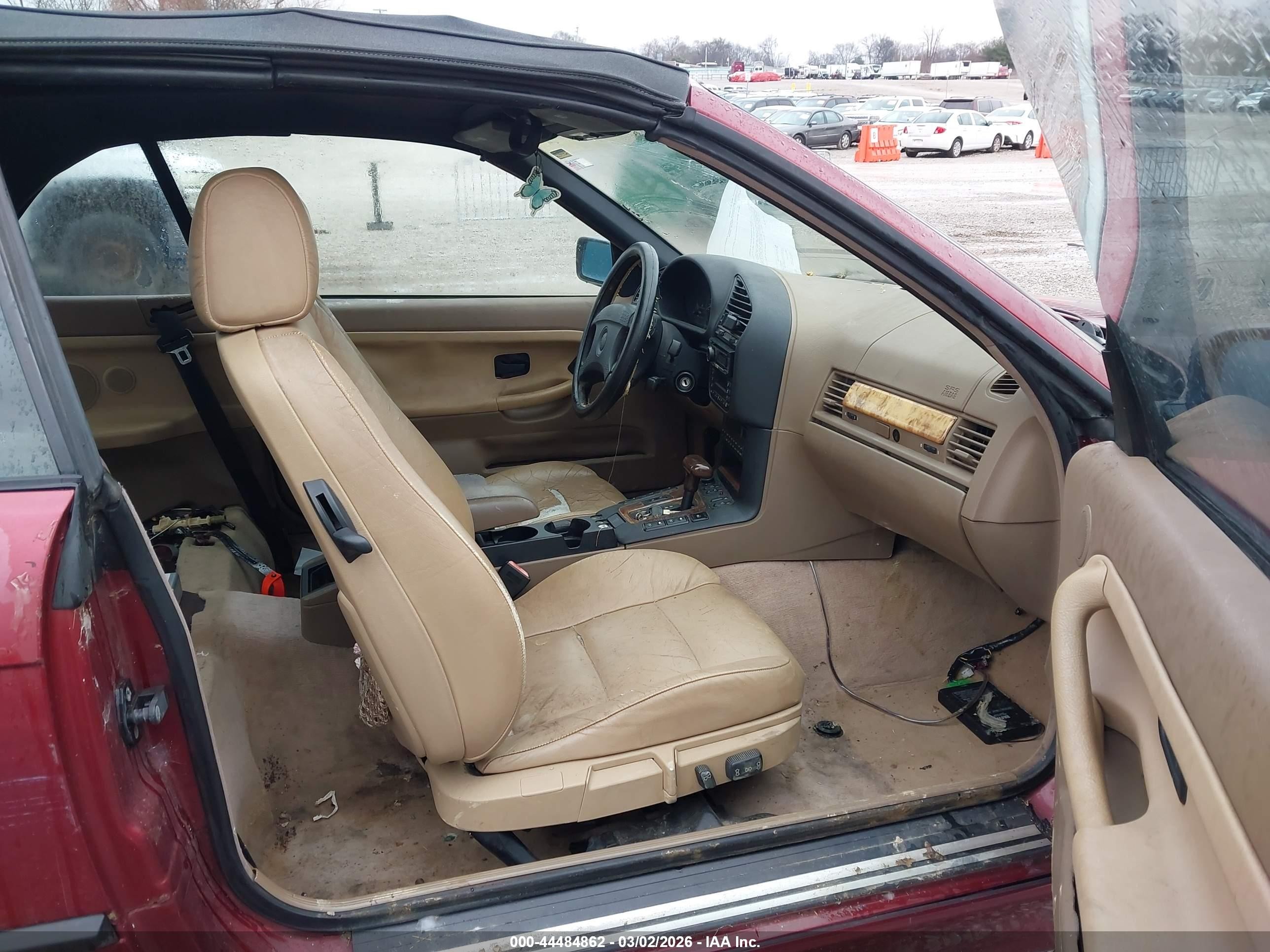 1996 Bmw 328 Ic Automatic Red vin: WBABK8325TET91746