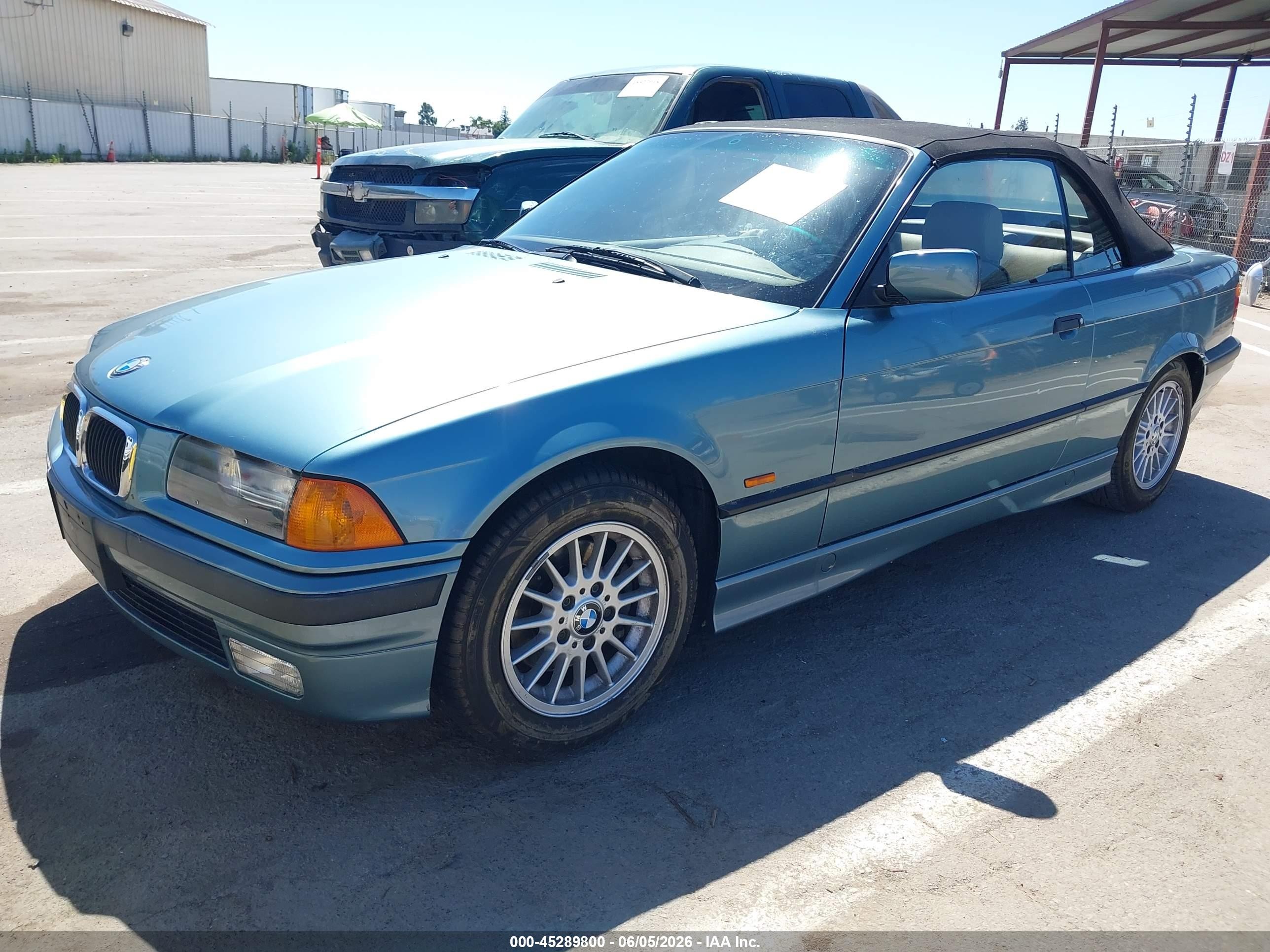 1997 Bmw 328ic   Light Blue vin: WBABK8329VEY85434