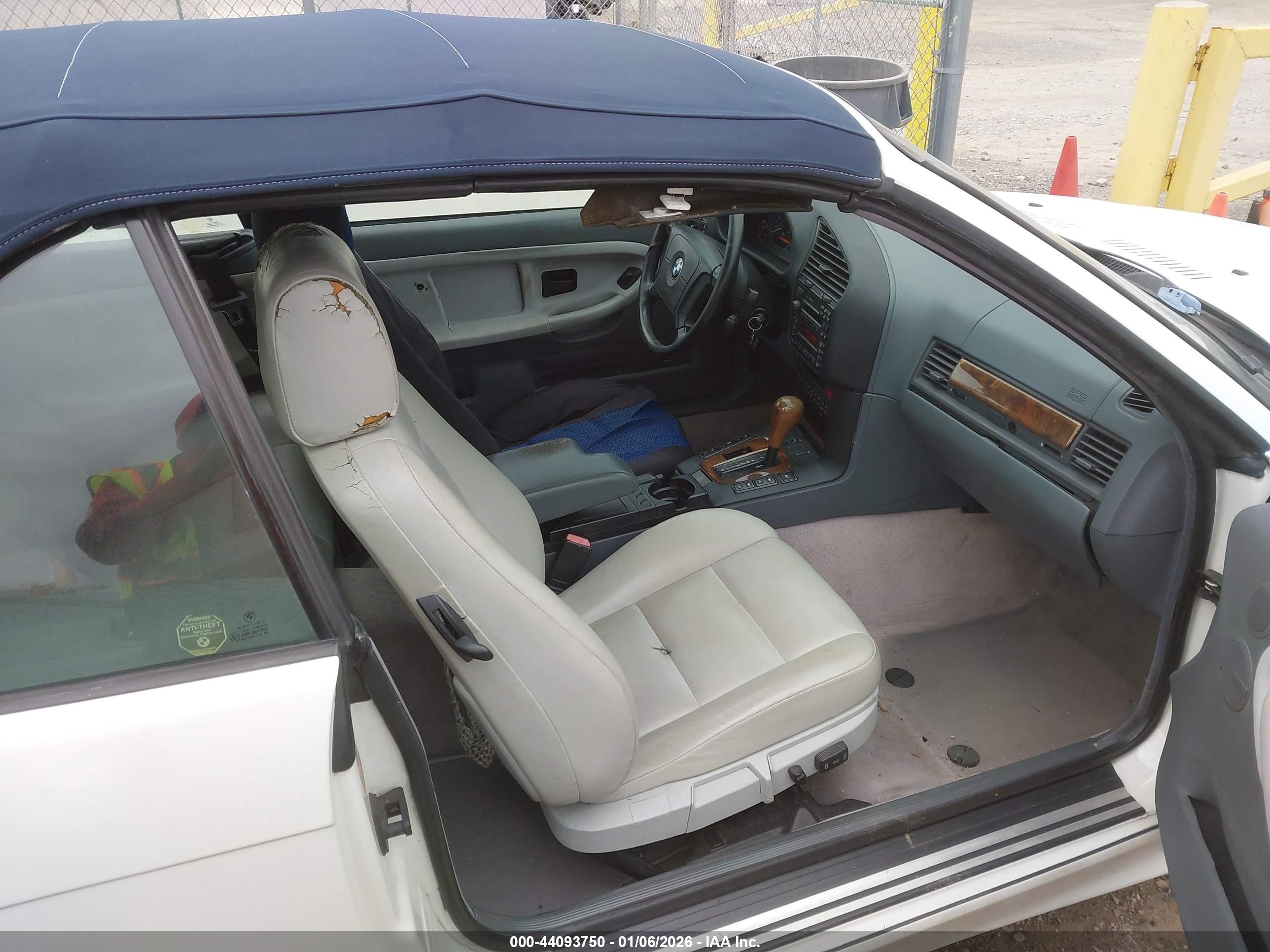 1998 Bmw 328ic   White vin: WBABK8329WEY88710