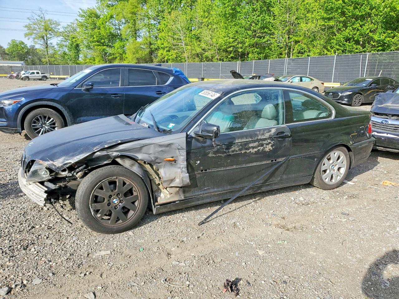 2000 Bmw 323 Ci Black vin: WBABM3341YJN87907